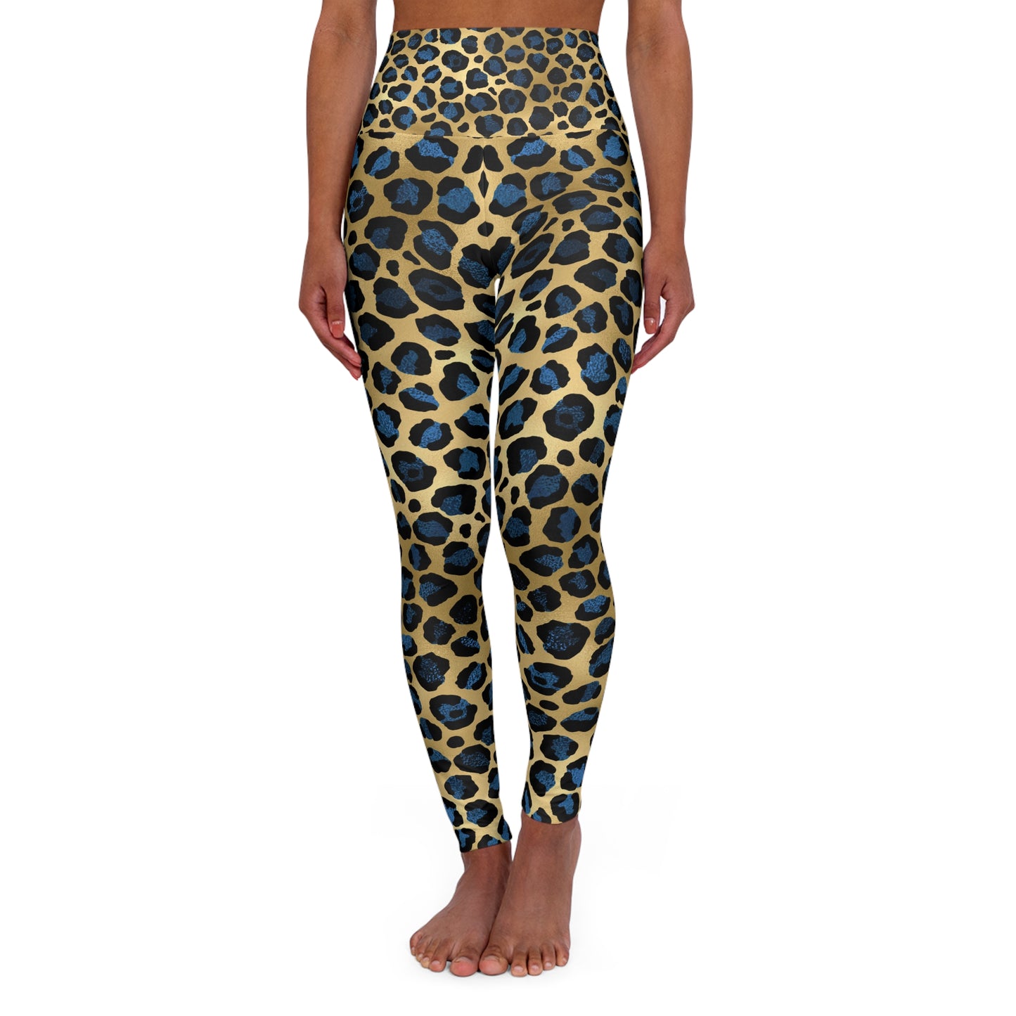 Bold Leopard Print High Waisted Yoga Leggings - Trendy Activewear for Fitness Enthusiasts