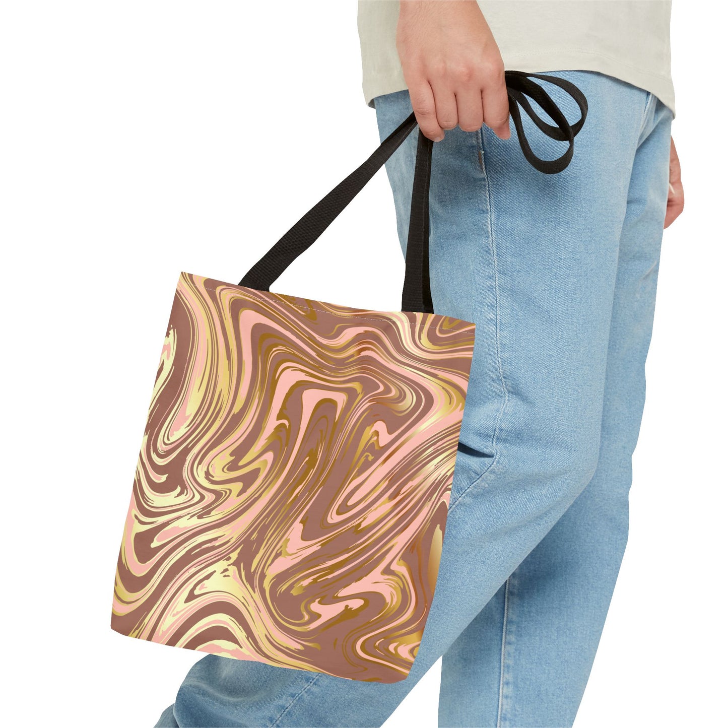 Chic Abstract Marble Tote Bag - Stylish Reusable Shopping Bag for Everyday Use