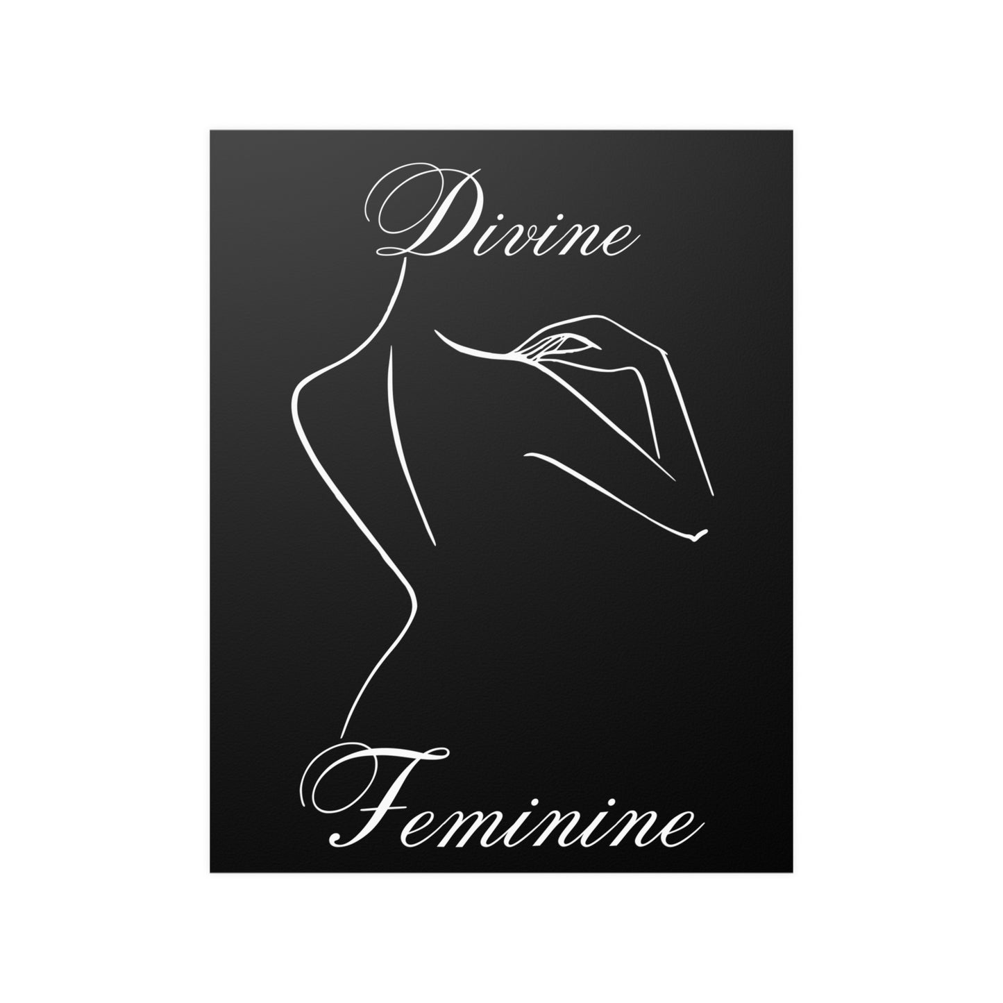 Wall Art Devine Feminine Body Line Art Satin Posters (210gsm)