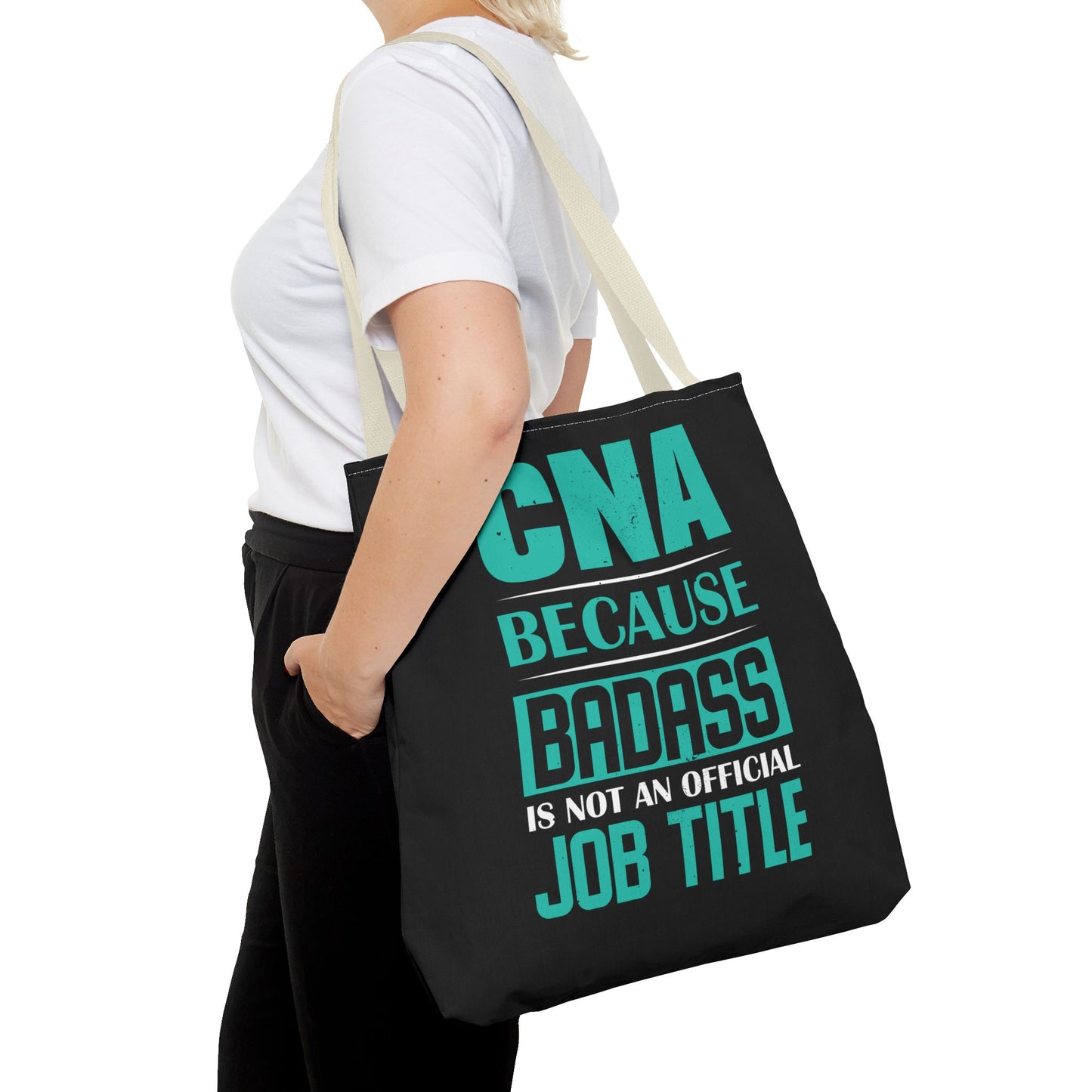 Badass CNA Tote Bag Black Certified Nursing Assistant Gear, Cute Gift for CNA