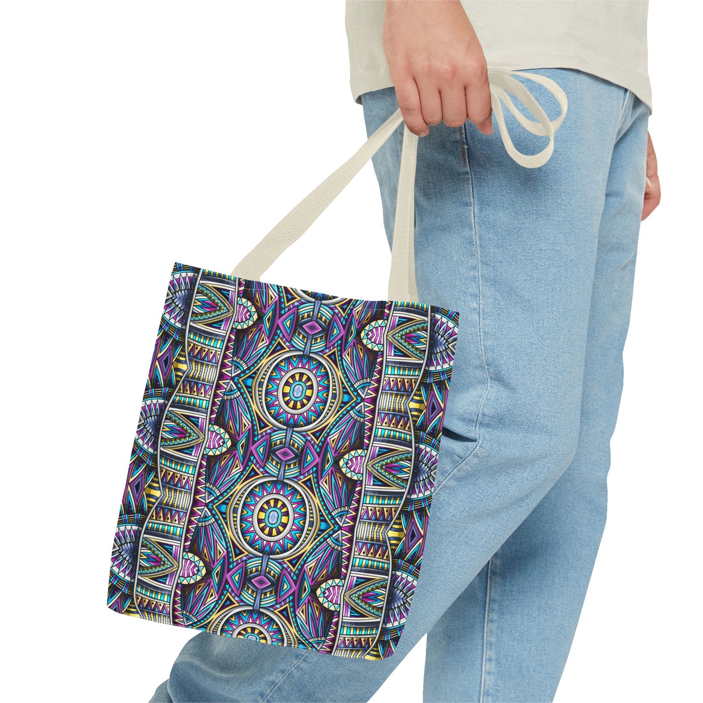 Colorful Bohemian Tote Bag - Mandala Pattern for Everyday Adventures