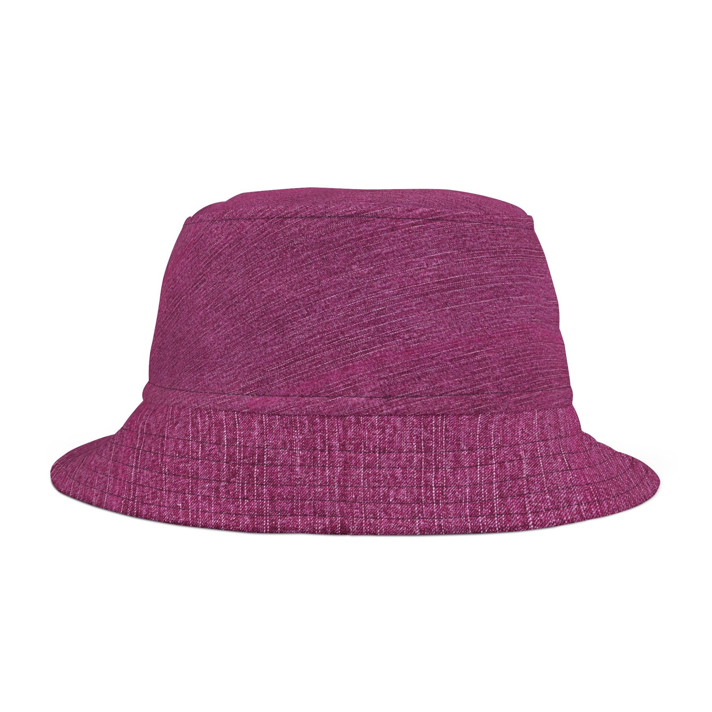 Pink Denim Trendy Textured Bucket Hat – Stylish Adventure Headwear for Women