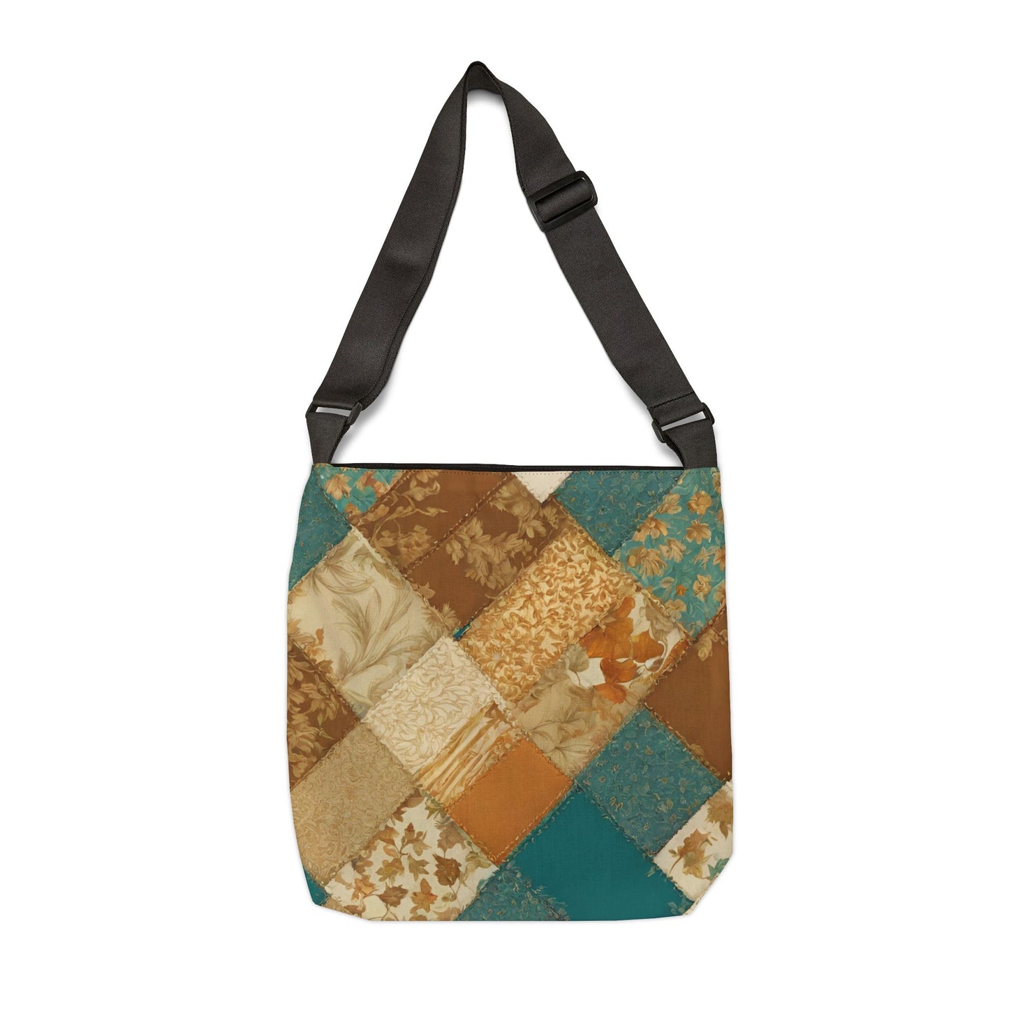 Bohemian Adjustable Tote Bag for Everyday Use - Stylish Patchwork Design