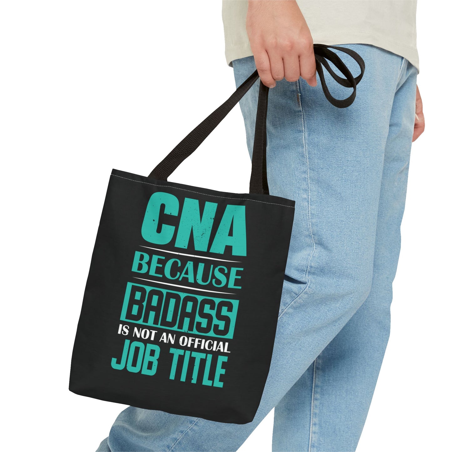 Badass CNA Tote Bag Black Certified Nursing Assistant Gear, Cute Gift for CNA