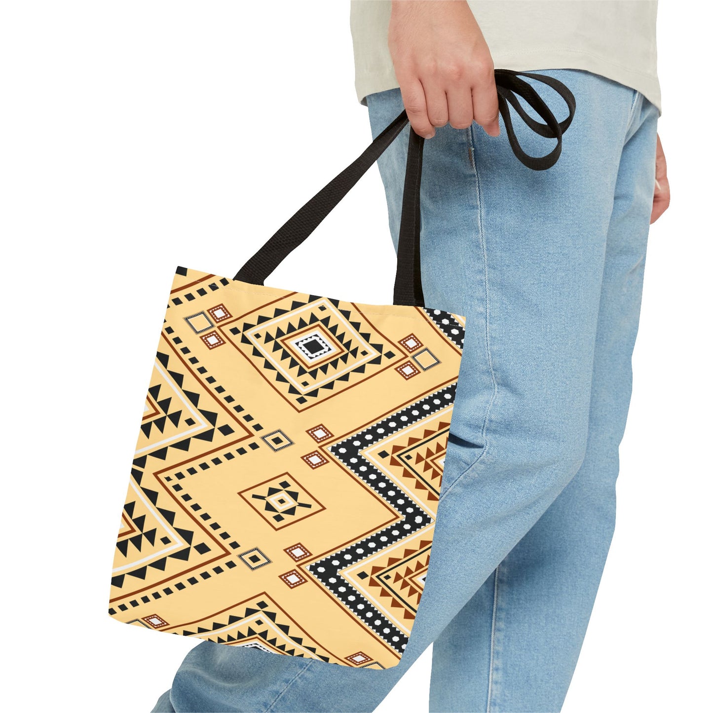 Bohemian Geometric Tote Bag - Stylish & Versatile Carryall for Everyday Use