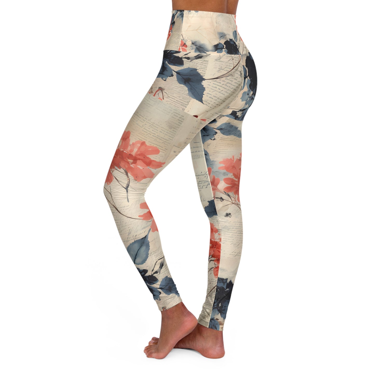 Floral High Waisted Yoga Leggings - Stylish Activewear for Comfort and Movement