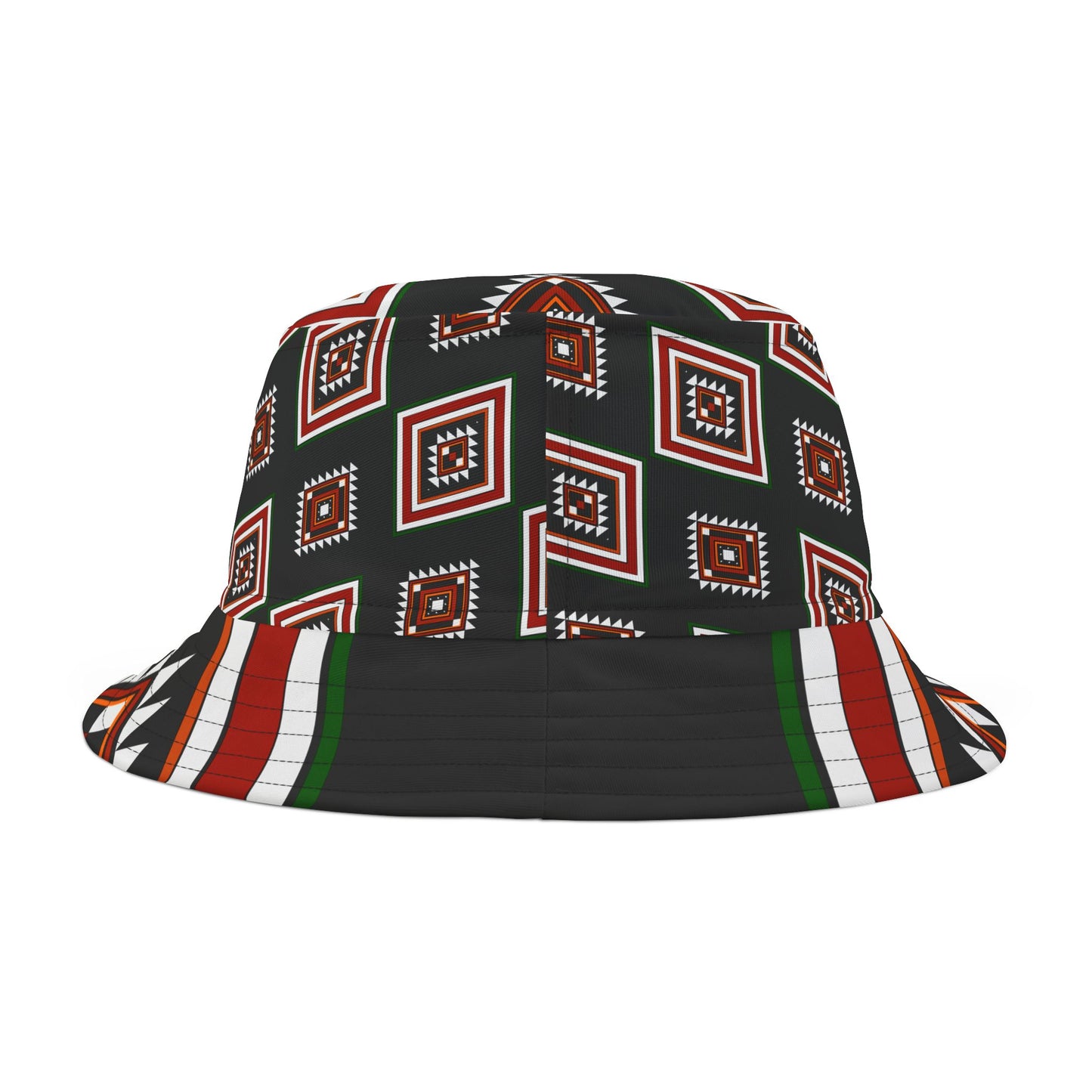 Aztec-Inspired Tribal Print Bucket Hat - Unique and Cultural