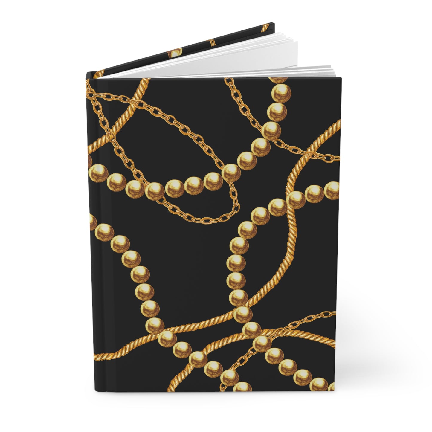 Vintage Charm Hardcover Journal "Pearls & Chains"