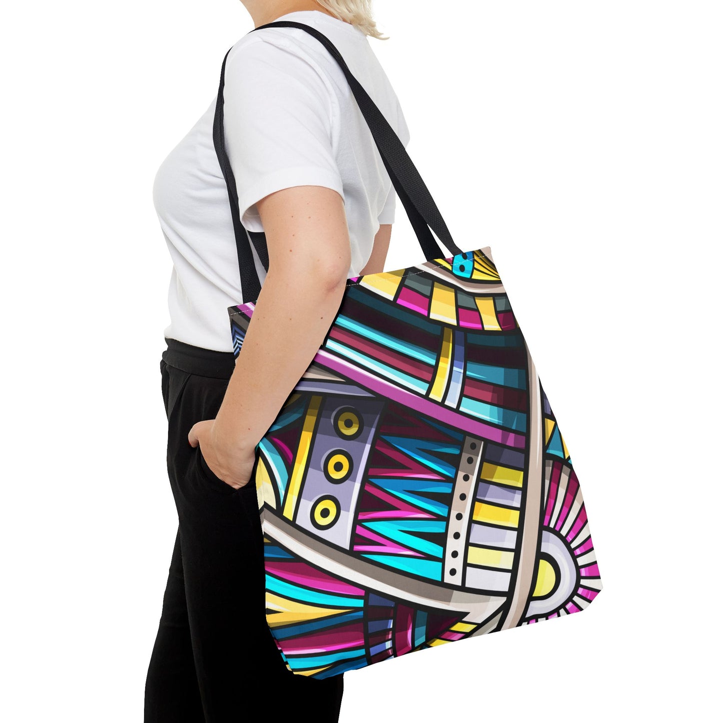 Colorful Graphic Tote Bag - Stylish & Versatile for Everyday Use