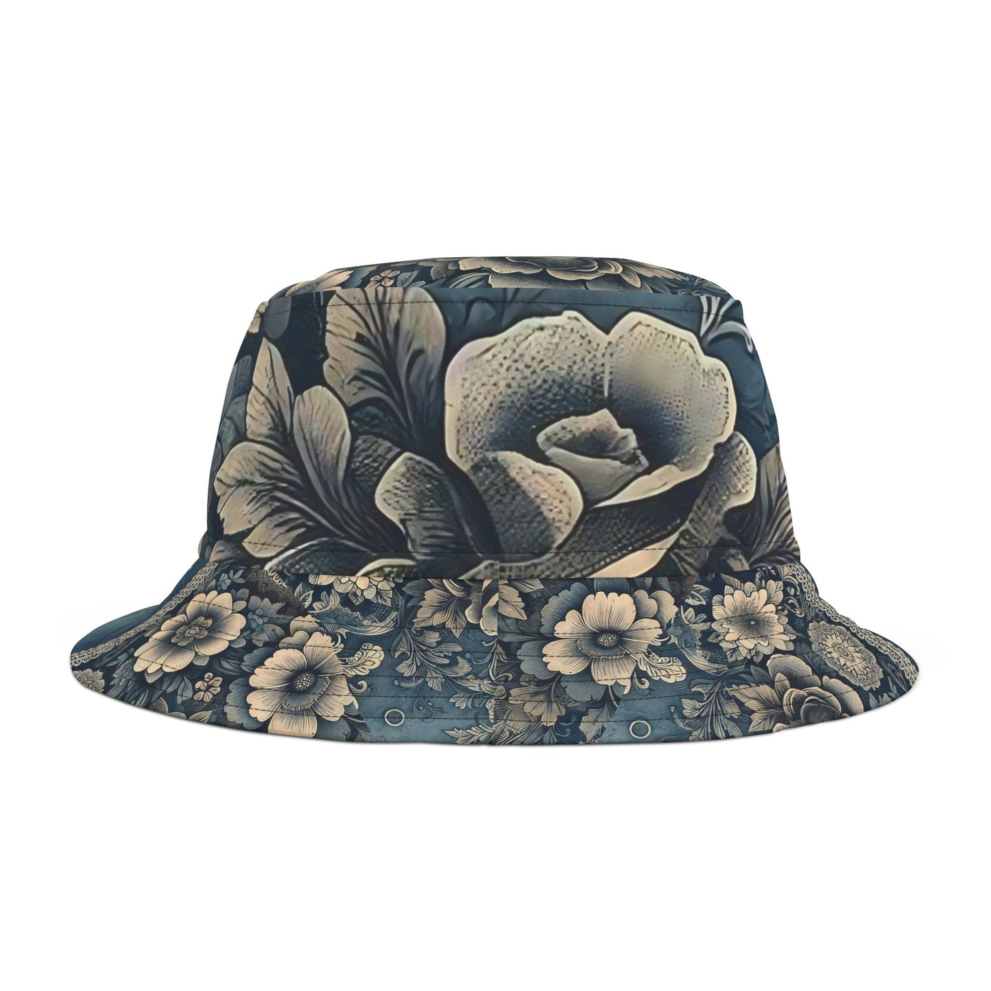 Antique Floral Vintage Journal Page Bucket Hat