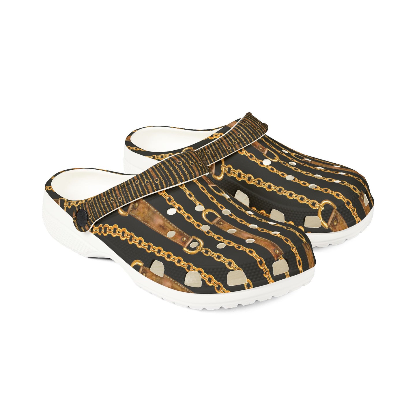 Stylish Chain Print EVA Foam Slip-On Shoes for Comfort and Style