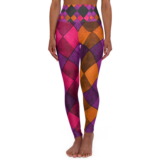 Vibrant High Waisted Yoga Leggings - Stylish Fitness Wear for Active Lifestyles