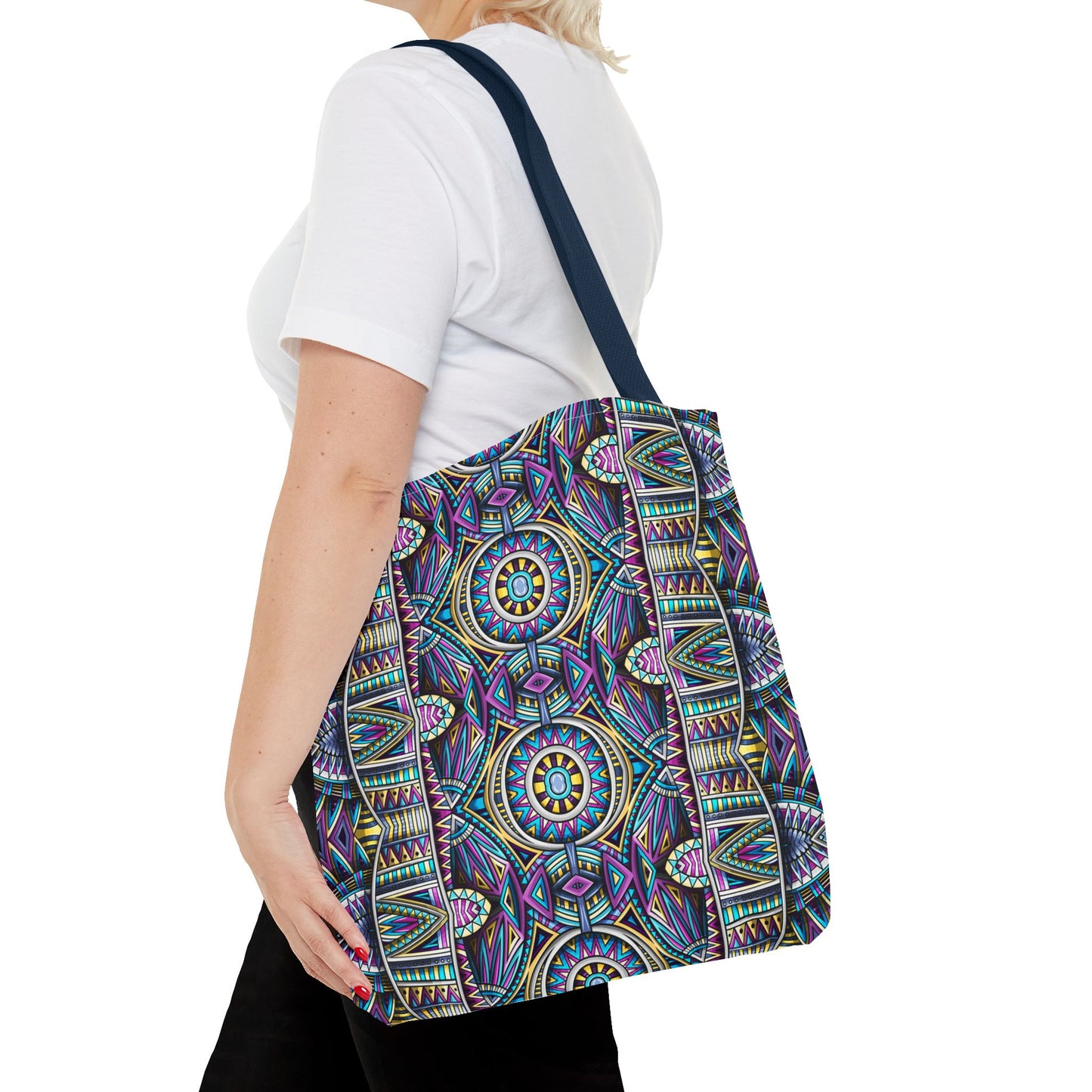 Colorful Bohemian Tote Bag - Mandala Pattern for Everyday Adventures