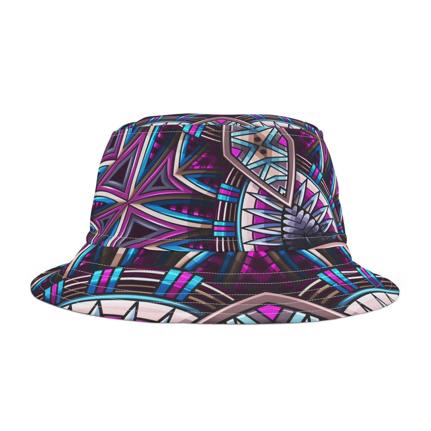 Vibrant Geometric Pattern Bucket Hat - Stylish Everyday Accessory