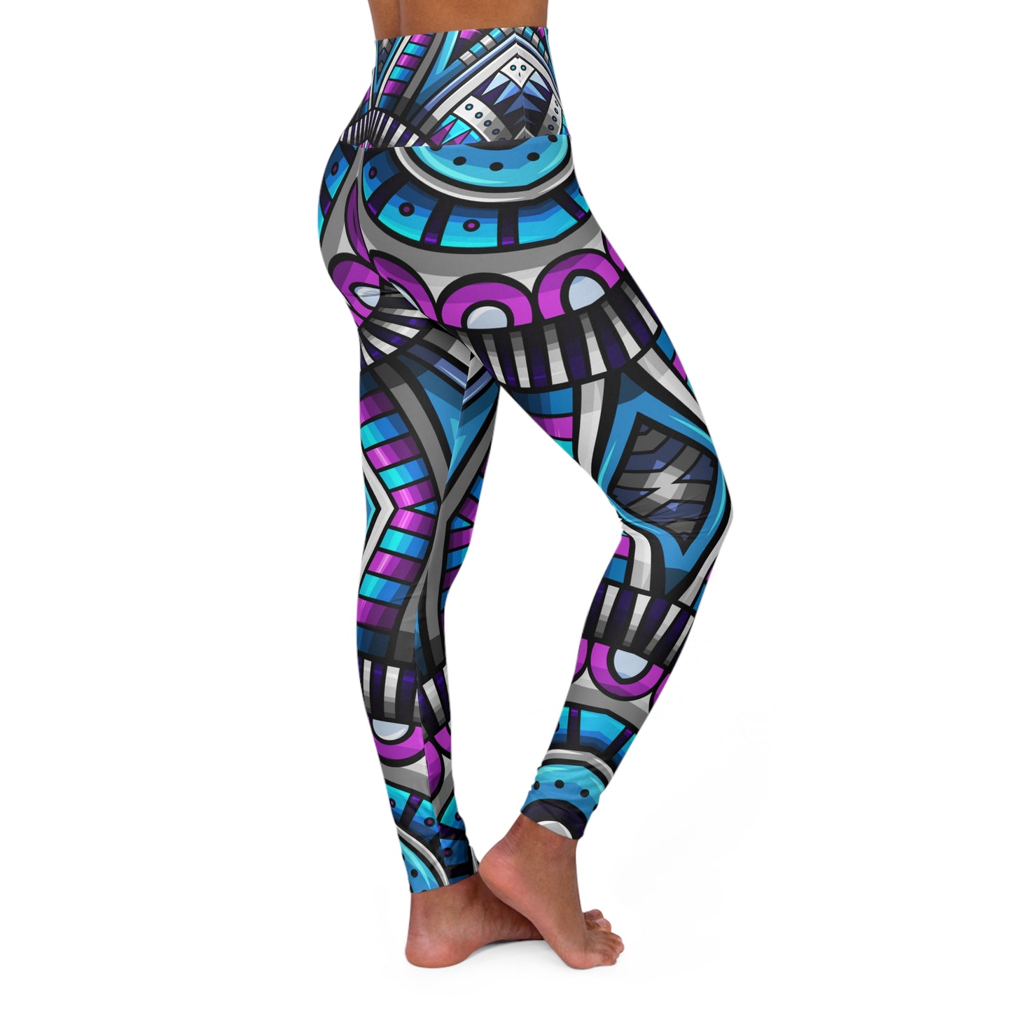 Vibrant High Waisted Yoga Leggings for Active Lifestyle - Perfect for Fitness and Yoga Classes