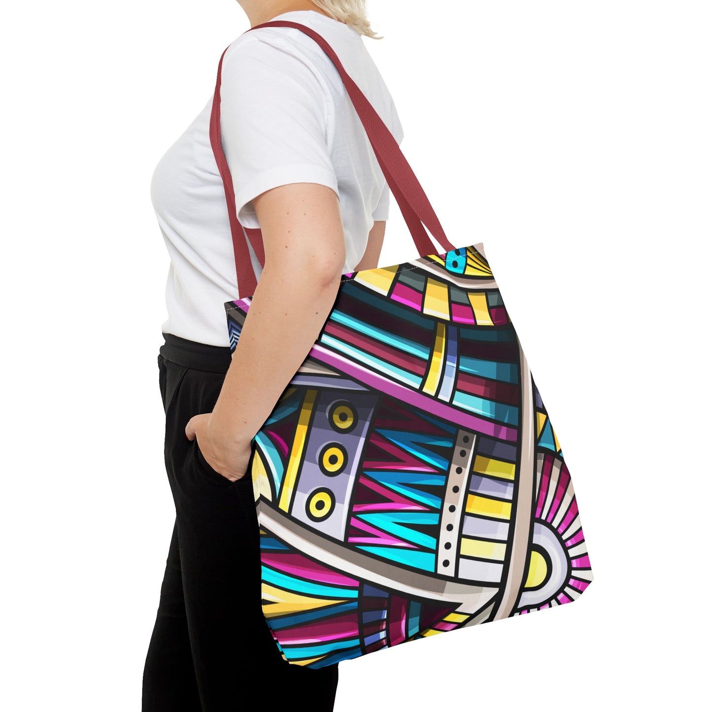 Colorful Graphic Tote Bag - Stylish & Versatile for Everyday Use