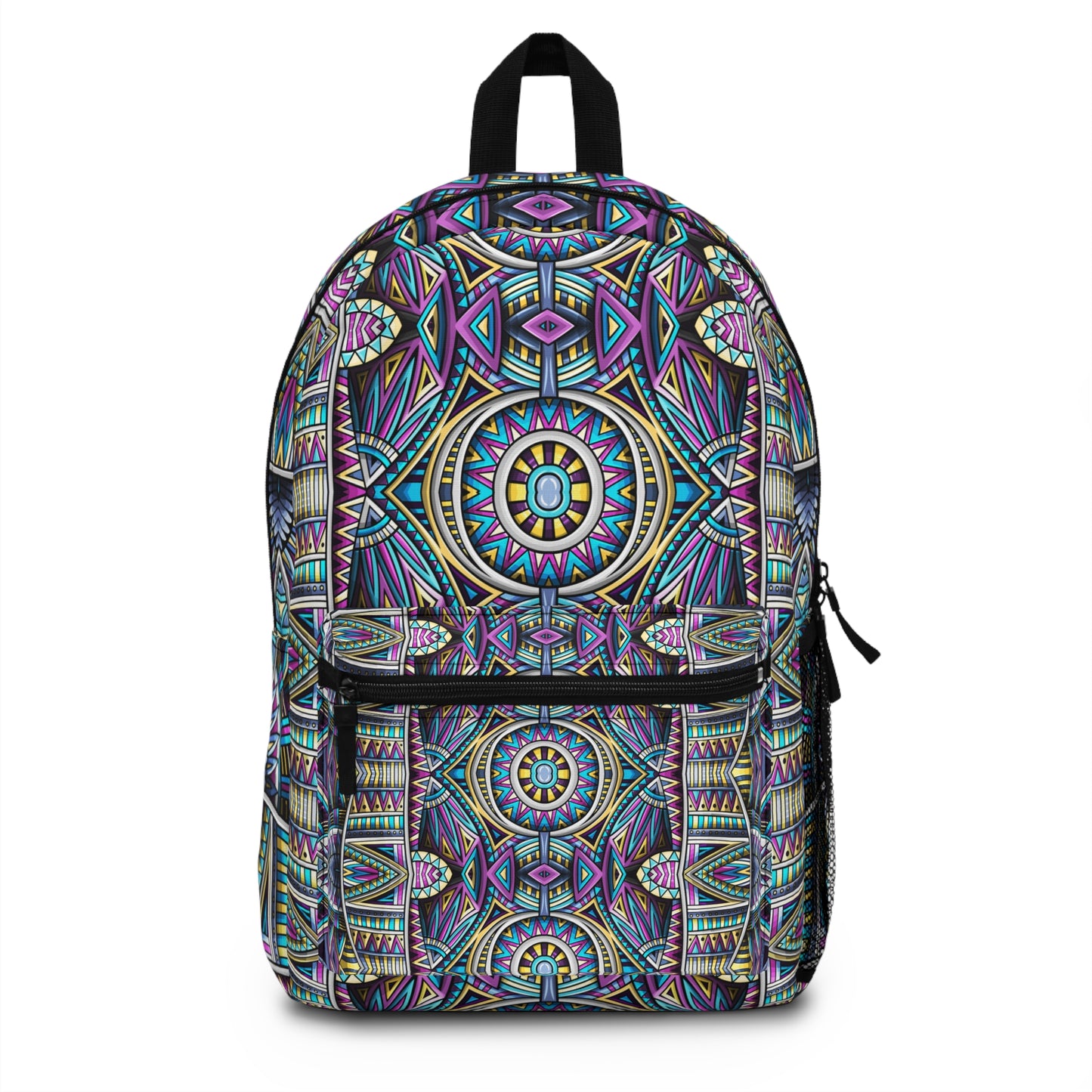 Colorful Geometric Backpack - Trendy Travel Bag for Students & Adventurers