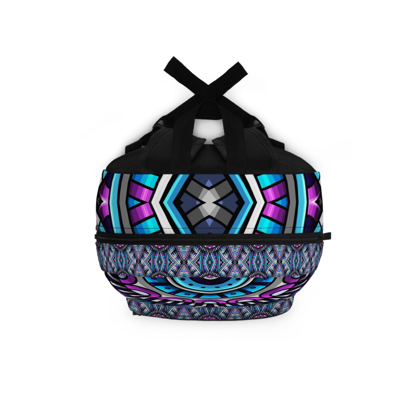 Vibrant Geometric Pattern Backpack - Stylish & Functional for School and Travel