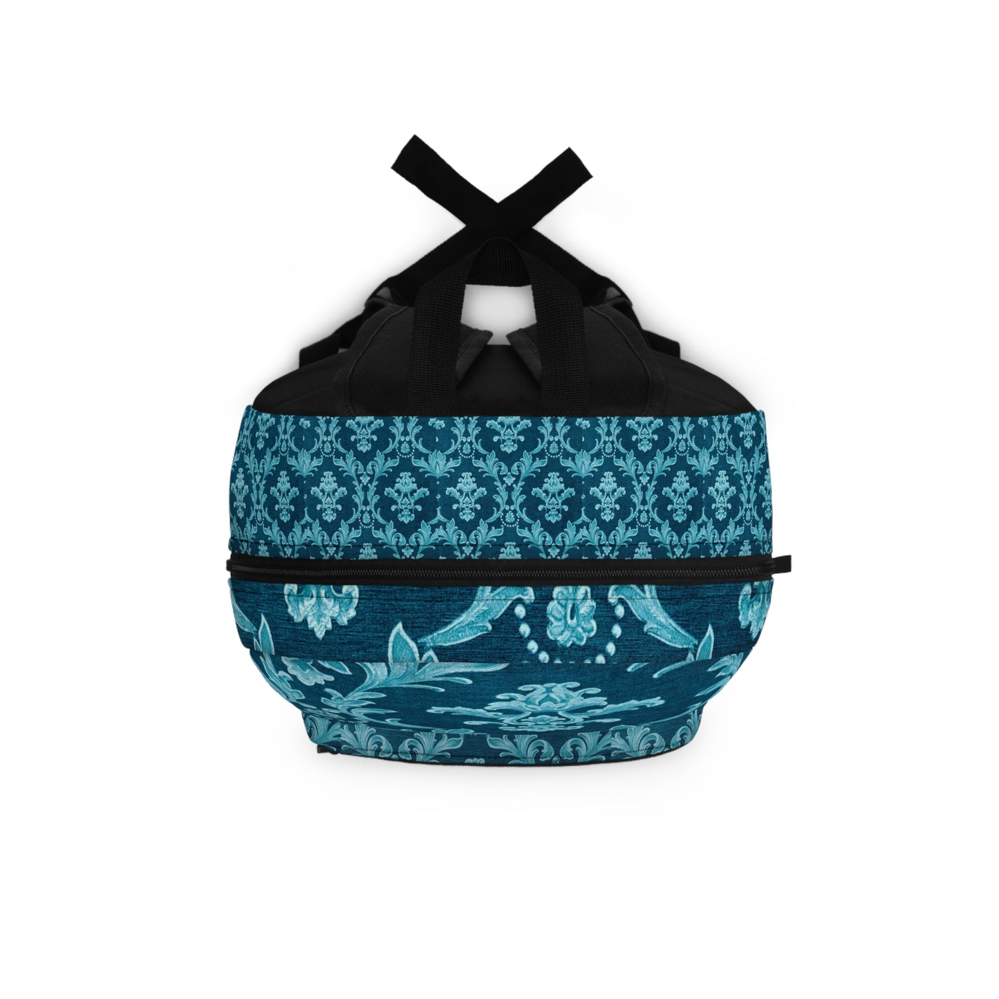 Backpack Ornate Print Teal Vintage Charm