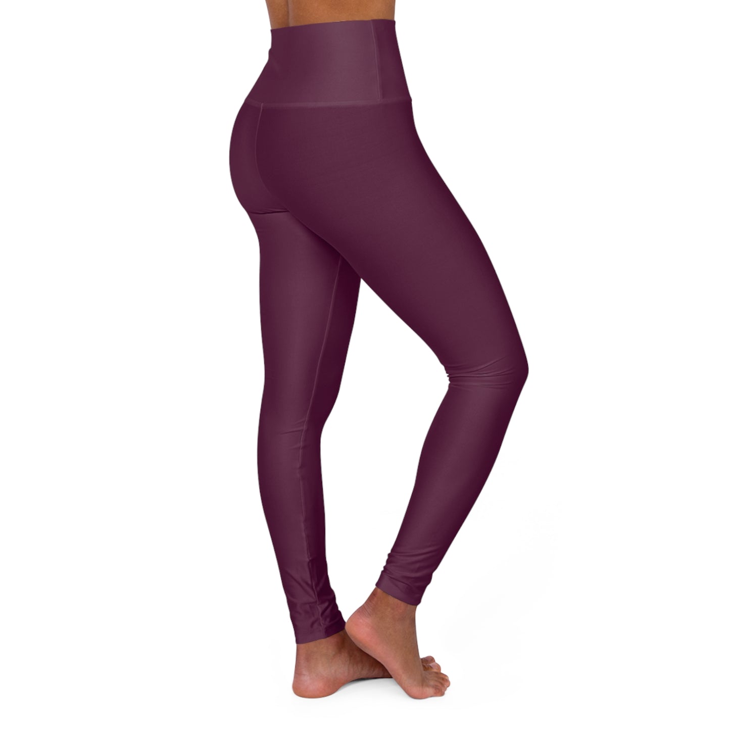 High Waisted Yoga Leggings - Plush Plum Comfort & Style for Active Lifestyles