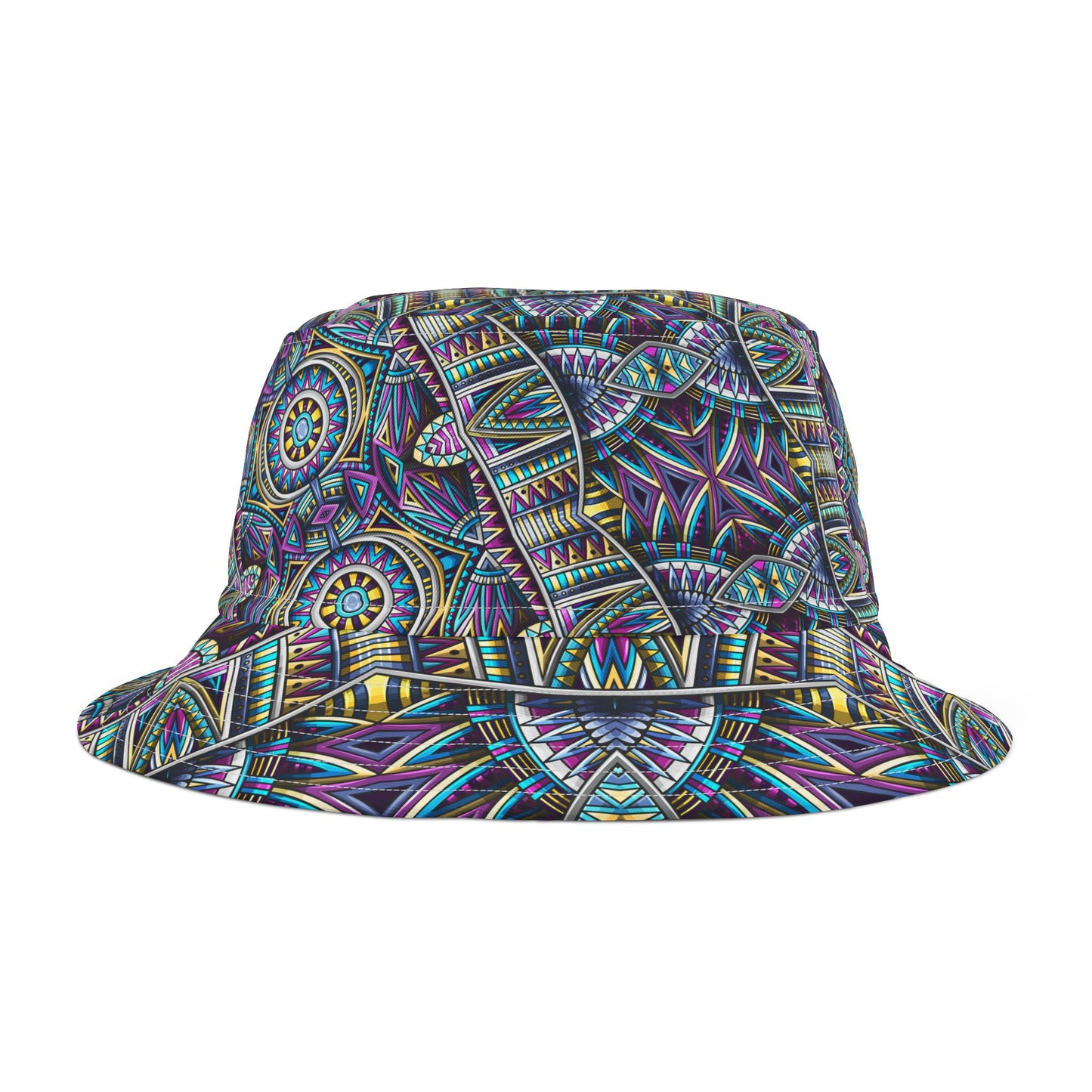 Vibrant Geometric Pattern Bucket Hat - Stylish Sun Protection