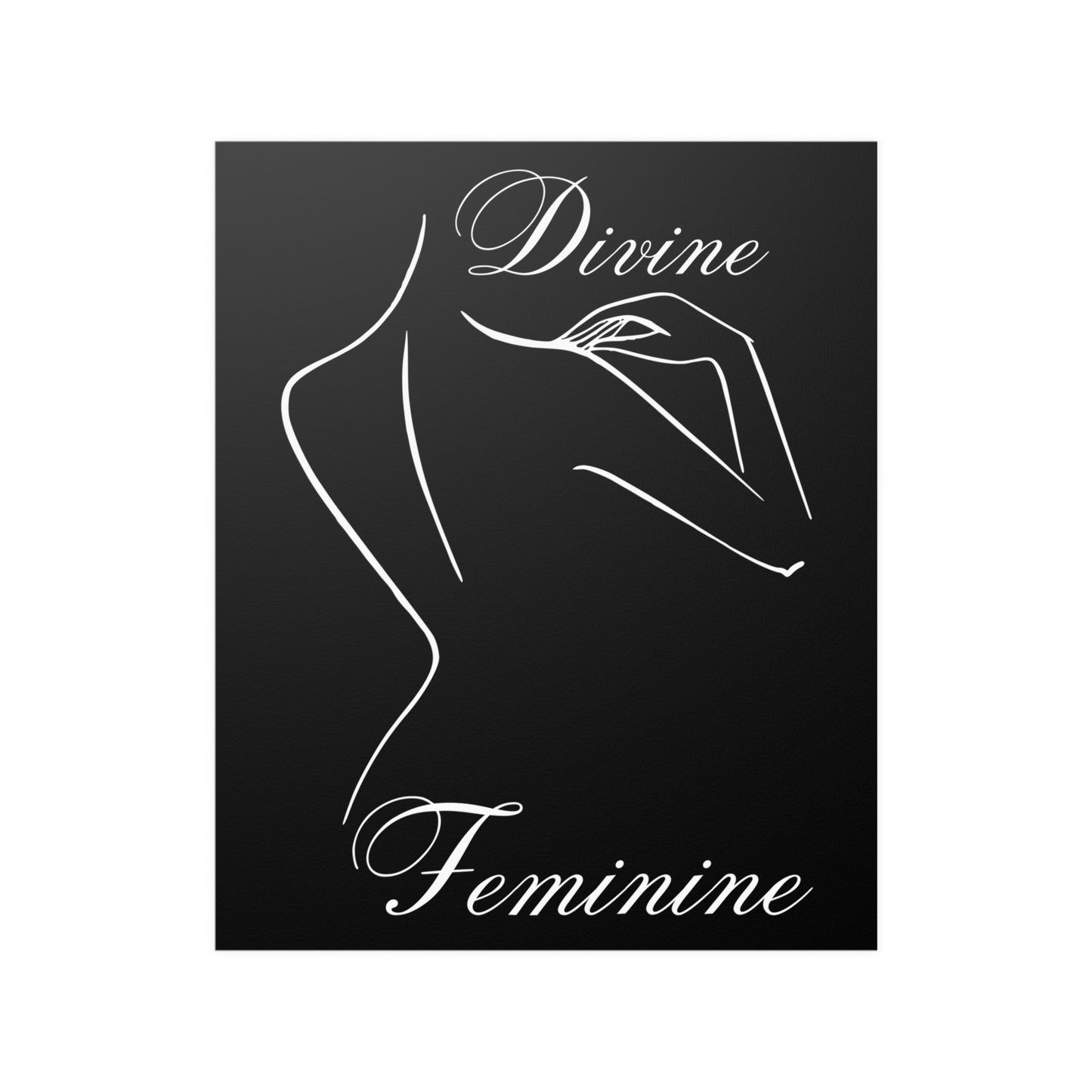 Wall Art Devine Feminine Body Line Art Satin Posters (210gsm)