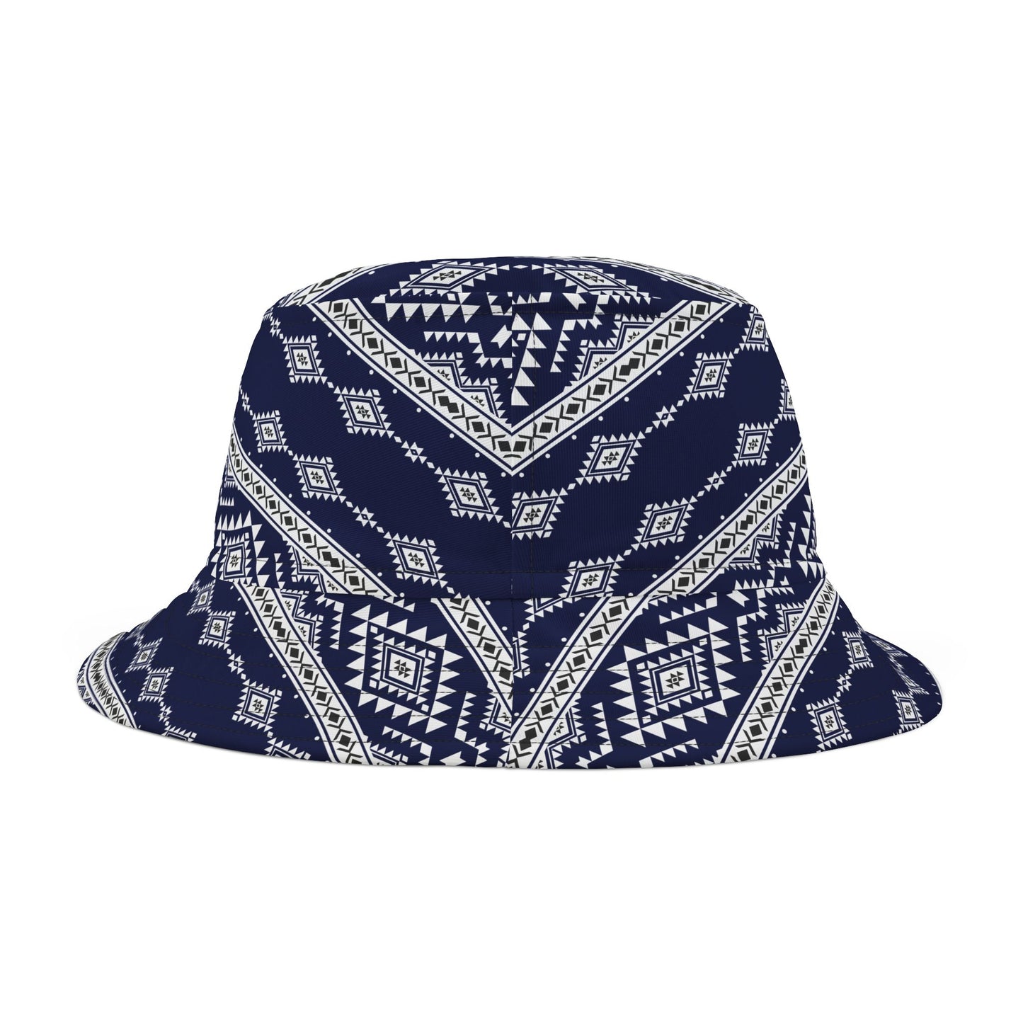 Bold Geometric and Tribal Print Bucket Hat - Artistic Fusion