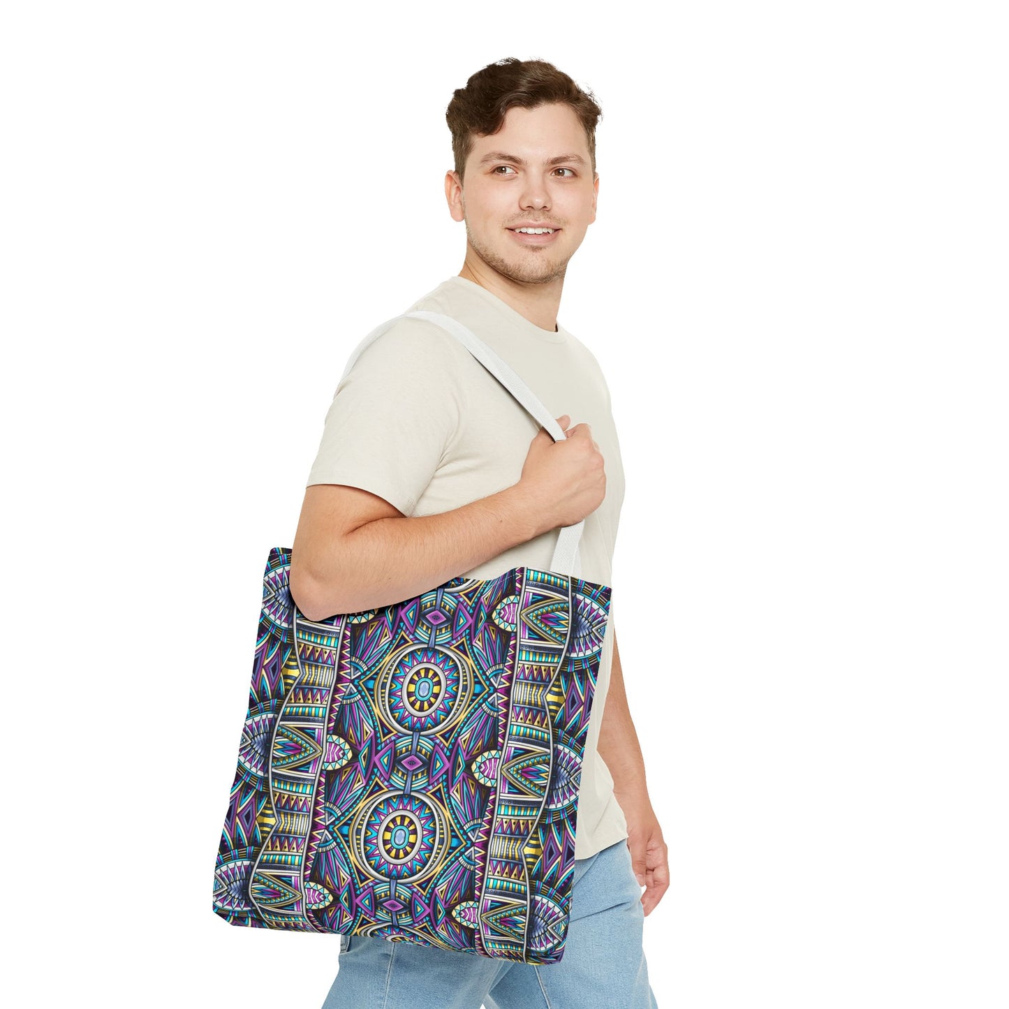 Colorful Bohemian Tote Bag - Mandala Pattern for Everyday Adventures