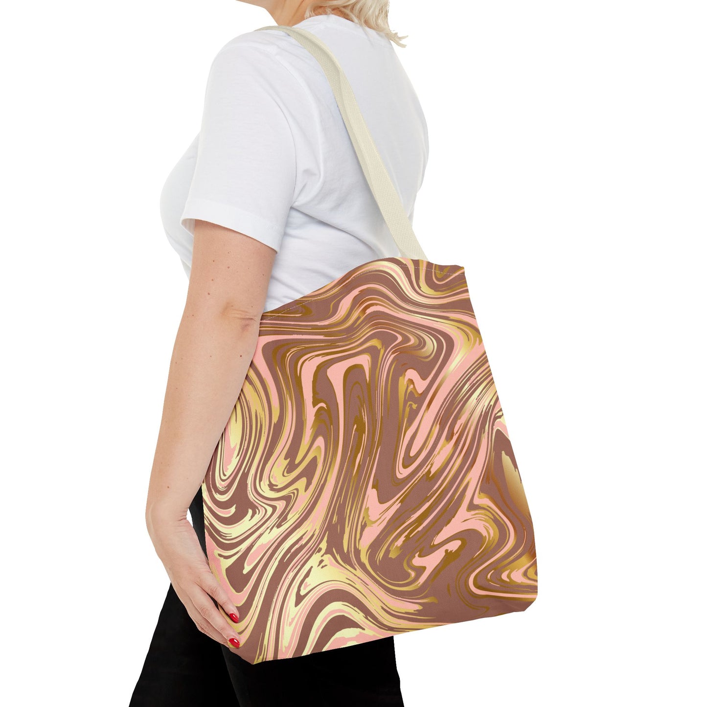 Chic Abstract Marble Tote Bag - Stylish Reusable Shopping Bag for Everyday Use