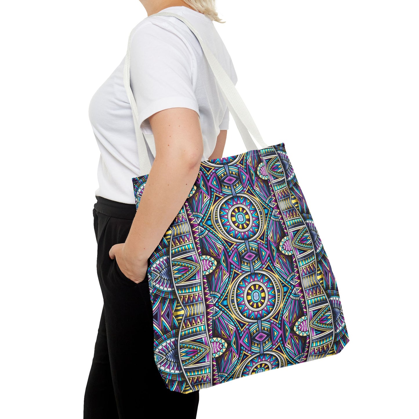 Colorful Bohemian Tote Bag - Mandala Pattern for Everyday Adventures