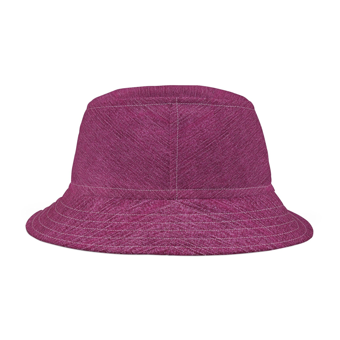 Pink Denim Trendy Textured Bucket Hat – Stylish Adventure Headwear for Women