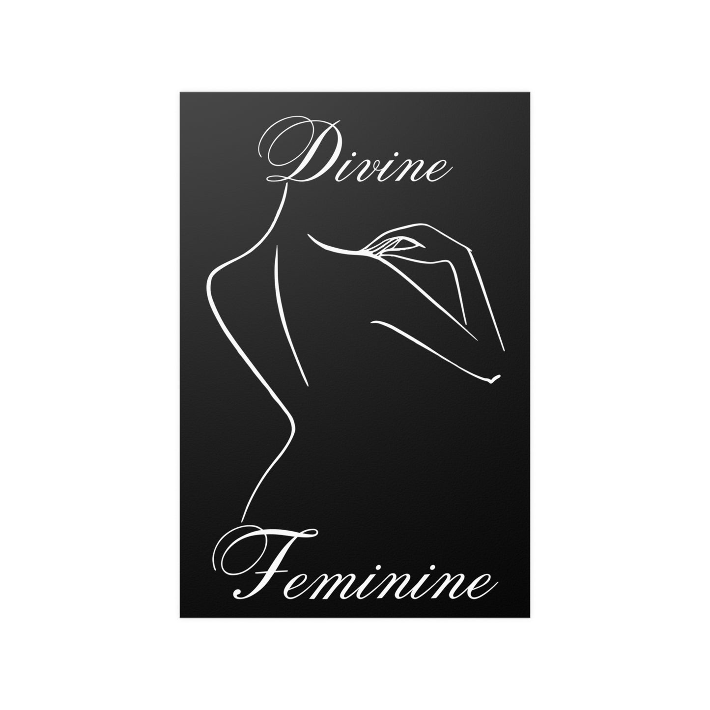 Wall Art Devine Feminine Body Line Art Satin Posters (210gsm)