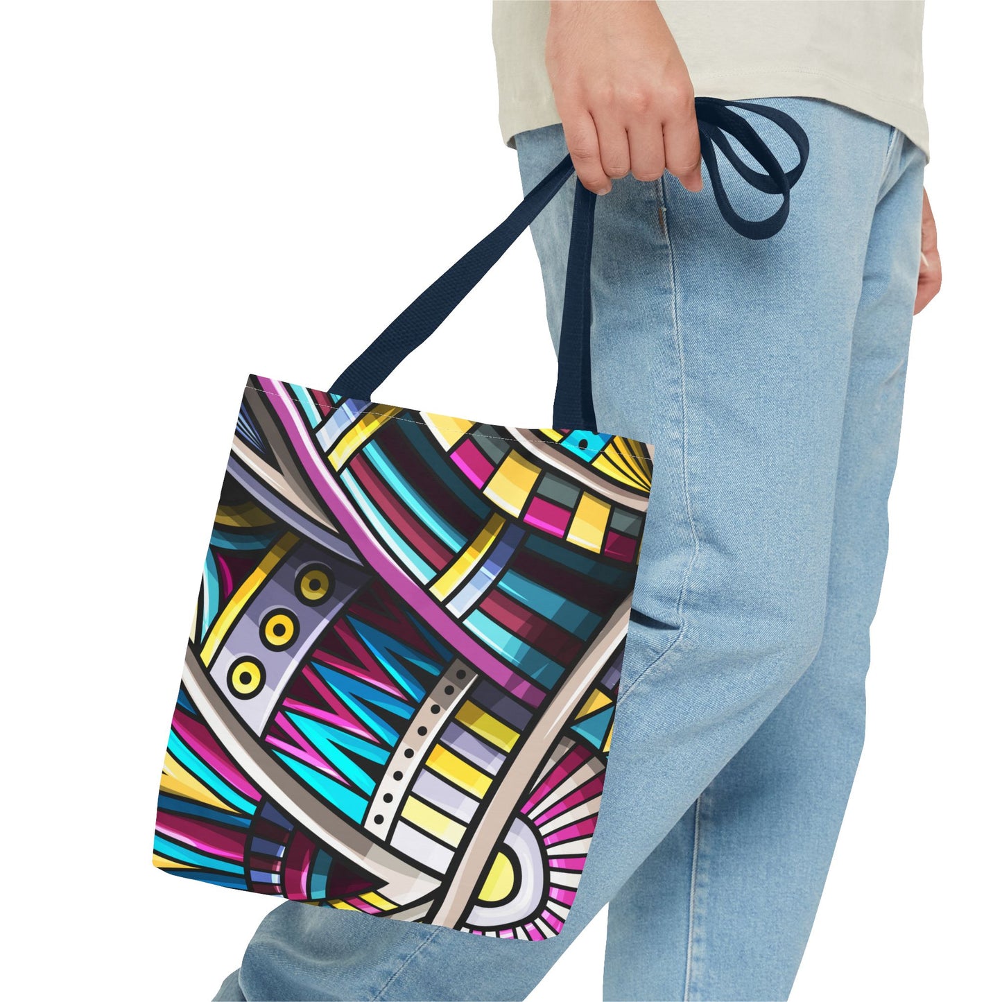 Colorful Graphic Tote Bag - Stylish & Versatile for Everyday Use