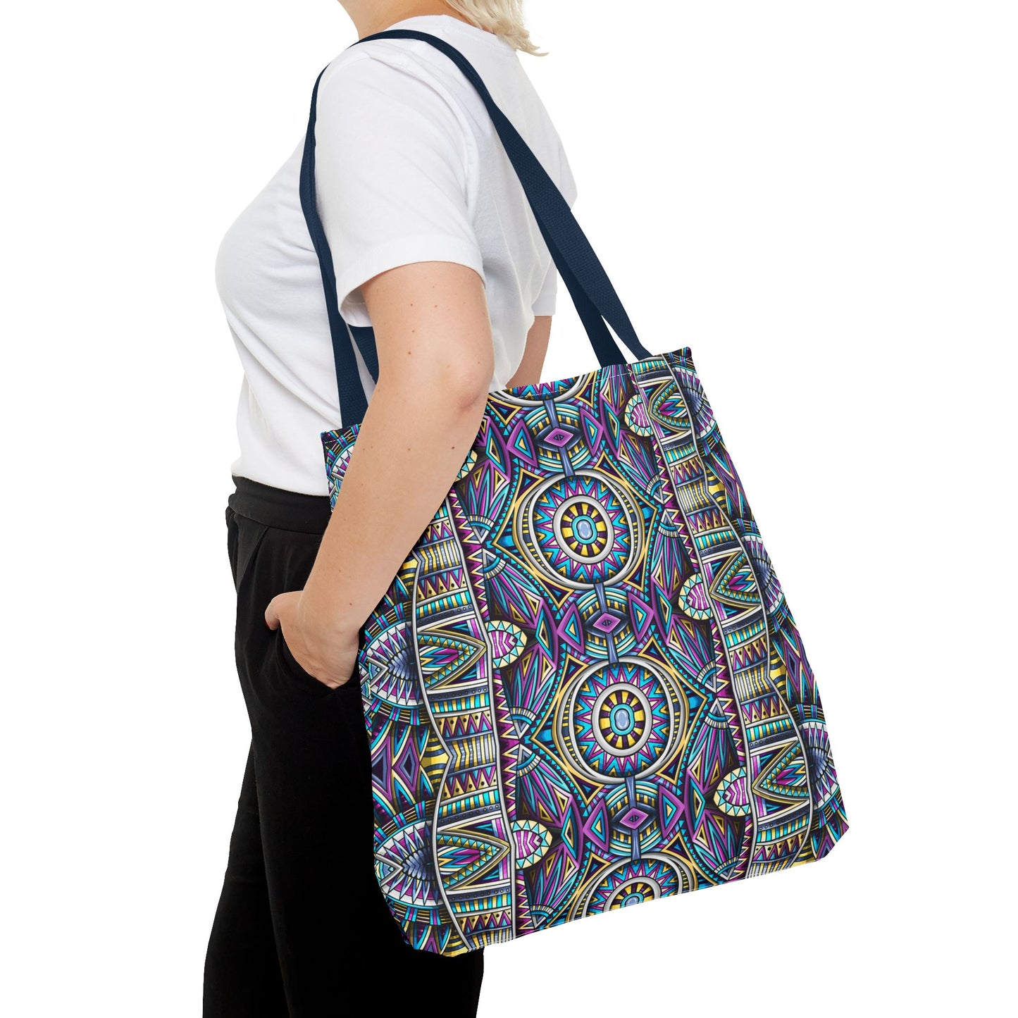 Colorful Bohemian Tote Bag - Mandala Pattern for Everyday Adventures