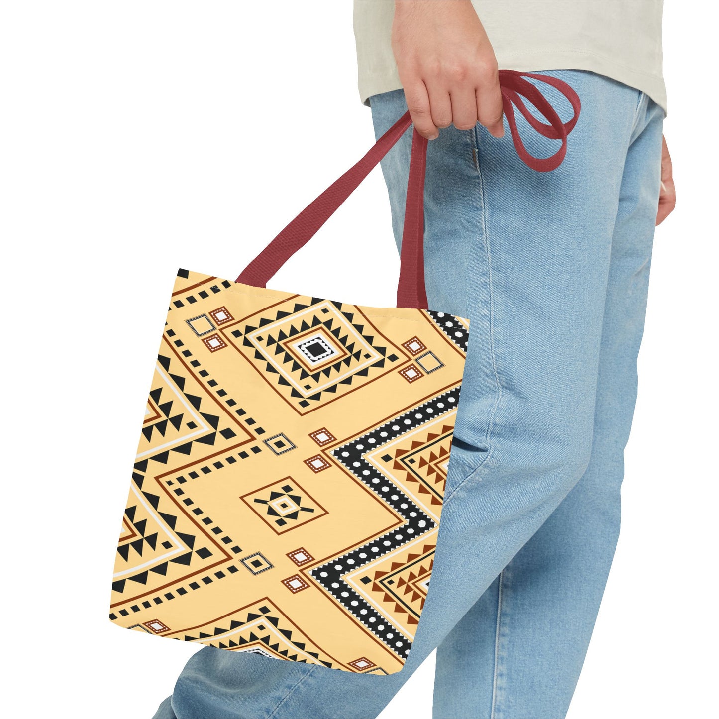 Bohemian Geometric Tote Bag - Stylish & Versatile Carryall for Everyday Use