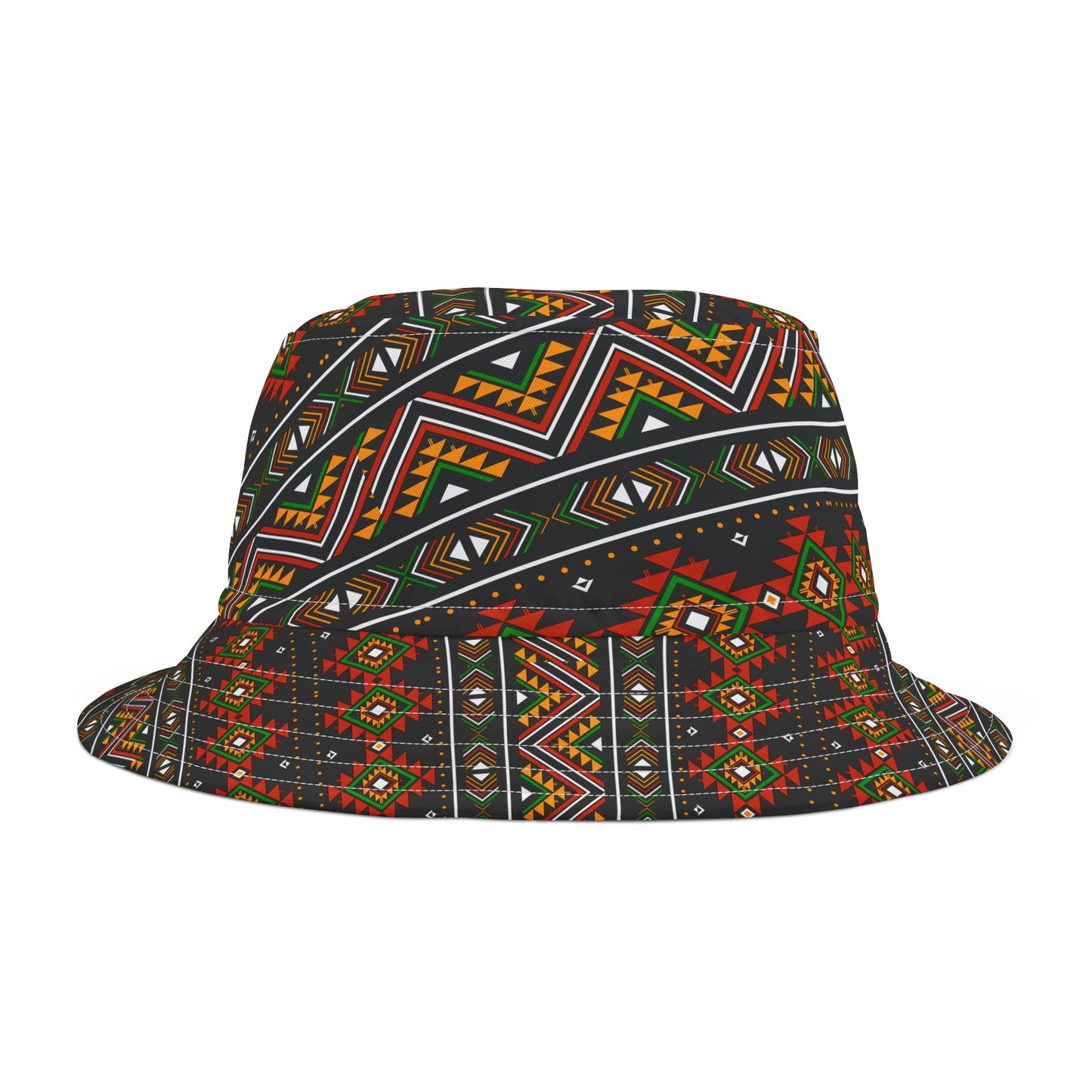 Tribal Pattern Bucket Hat - Stylish and Cultural Flair