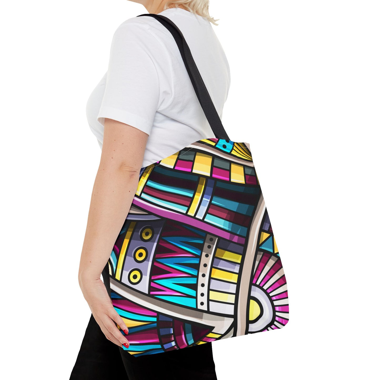 Colorful Graphic Tote Bag - Stylish & Versatile for Everyday Use