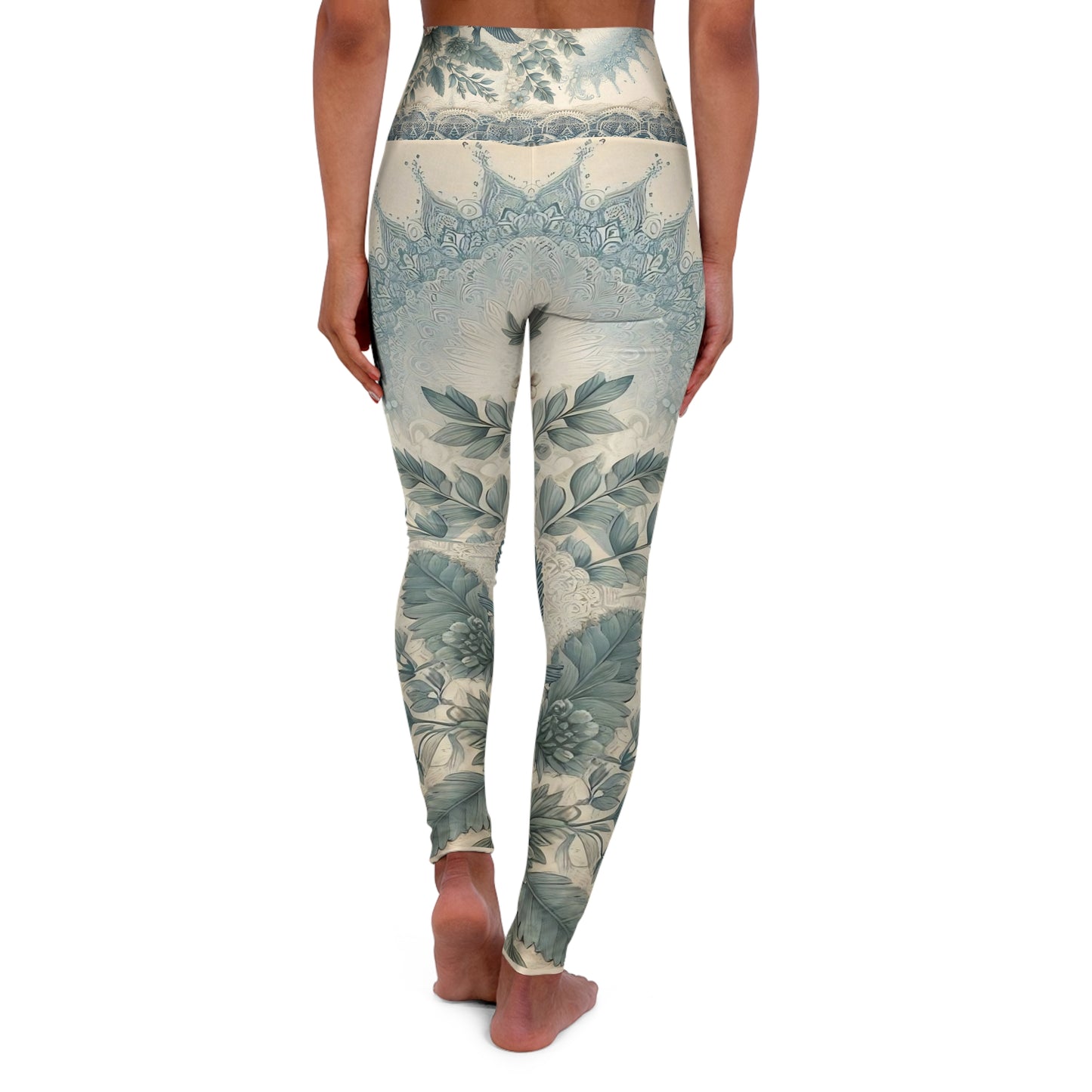 Luxe Floral High Waisted Yoga Leggings | Stylish Activewear for Comfort & Fitness