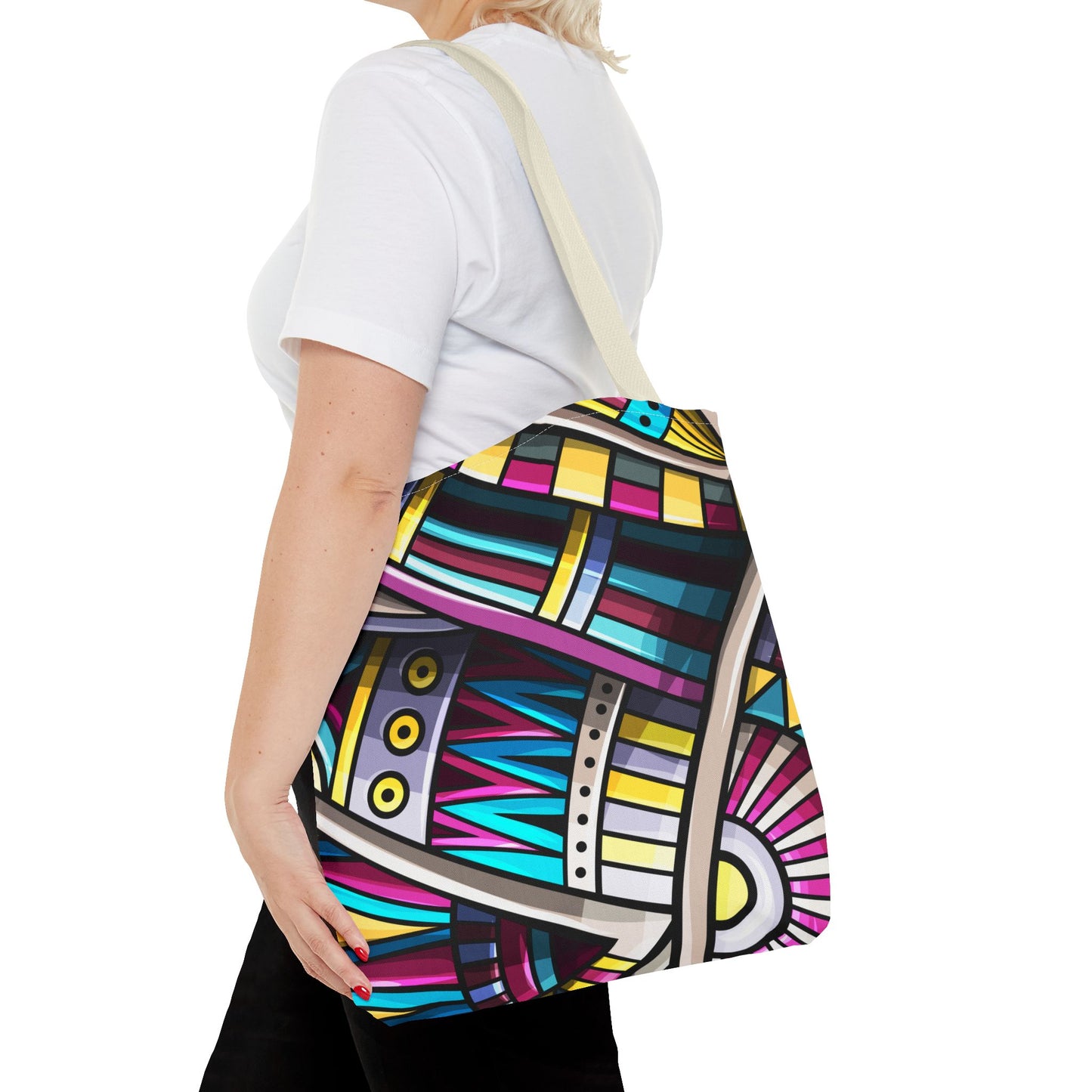 Colorful Graphic Tote Bag - Stylish & Versatile for Everyday Use