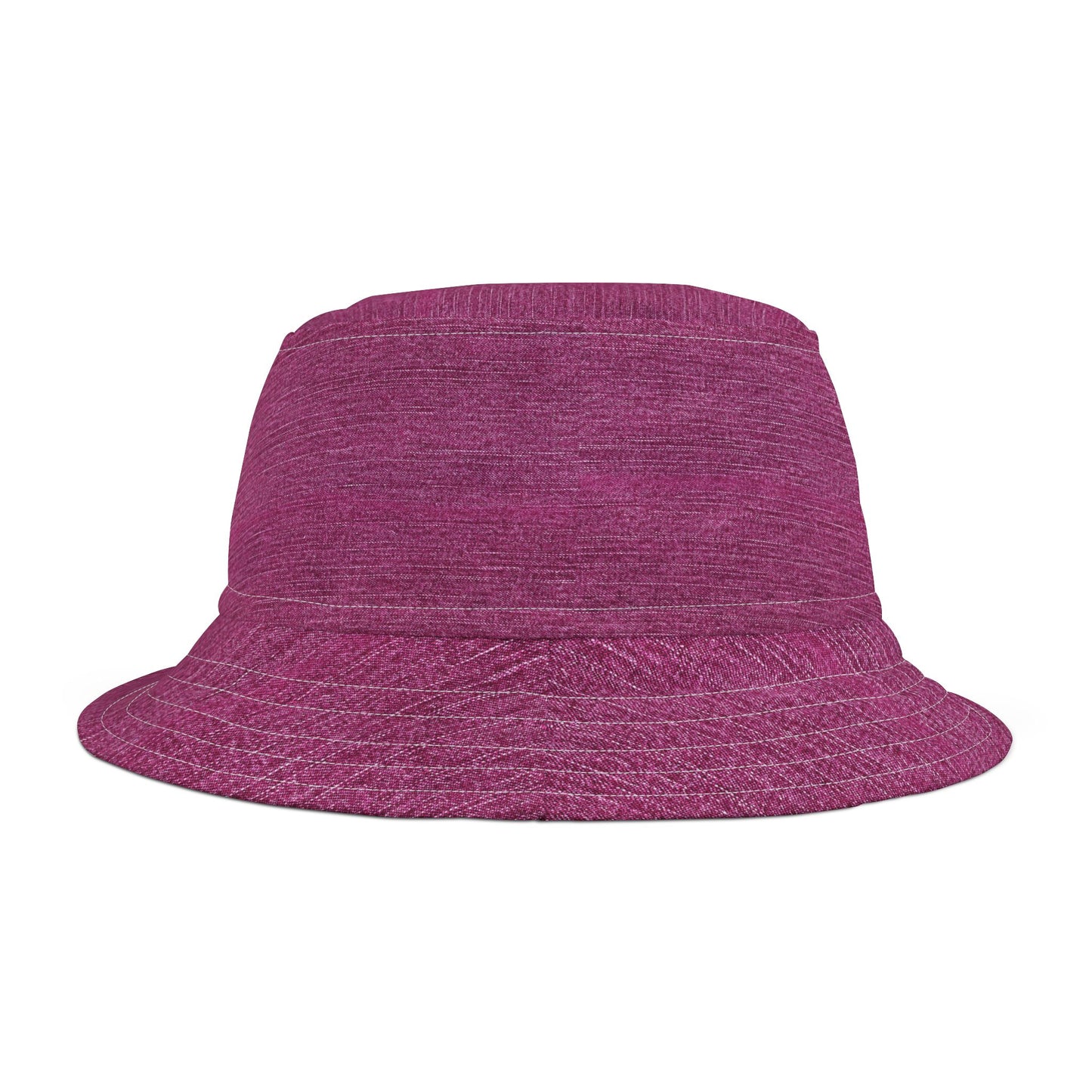 Pink Denim Trendy Textured Bucket Hat – Stylish Adventure Headwear for Women