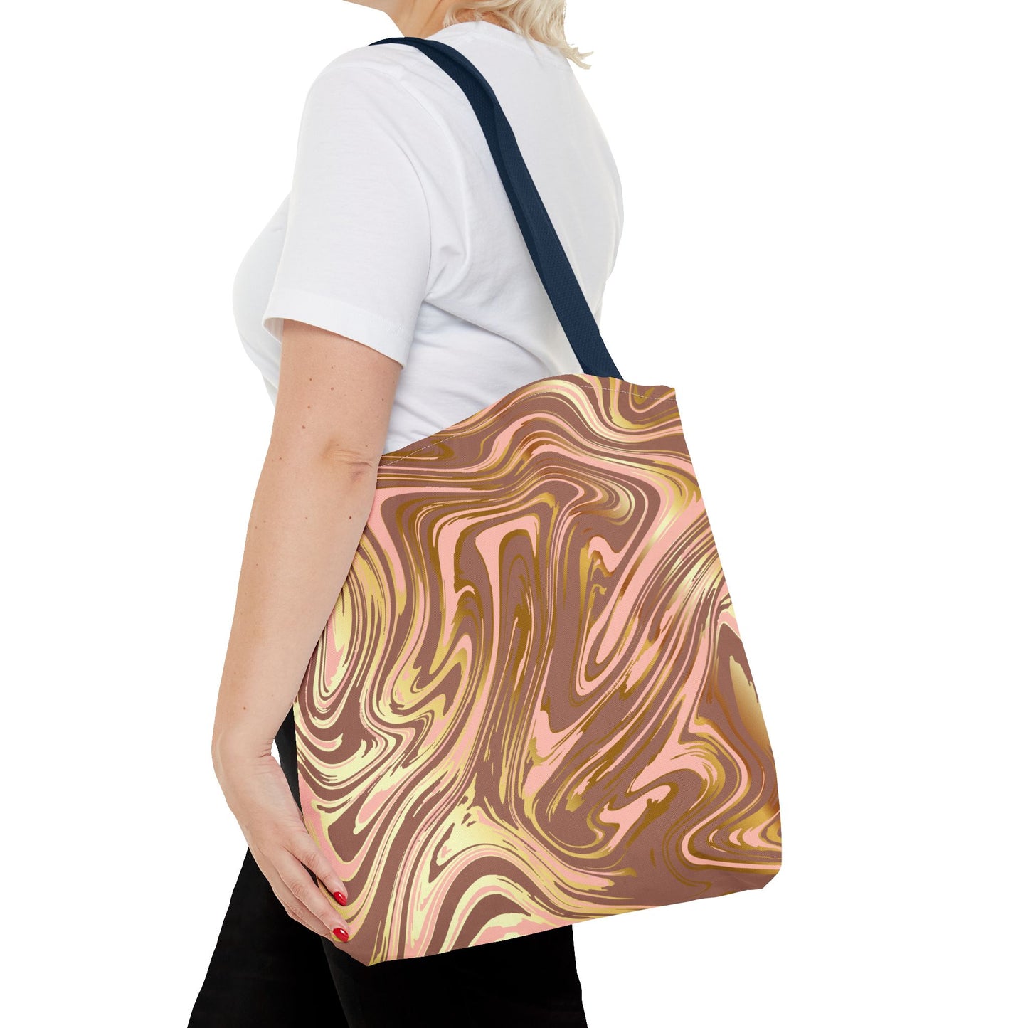 Chic Abstract Marble Tote Bag - Stylish Reusable Shopping Bag for Everyday Use