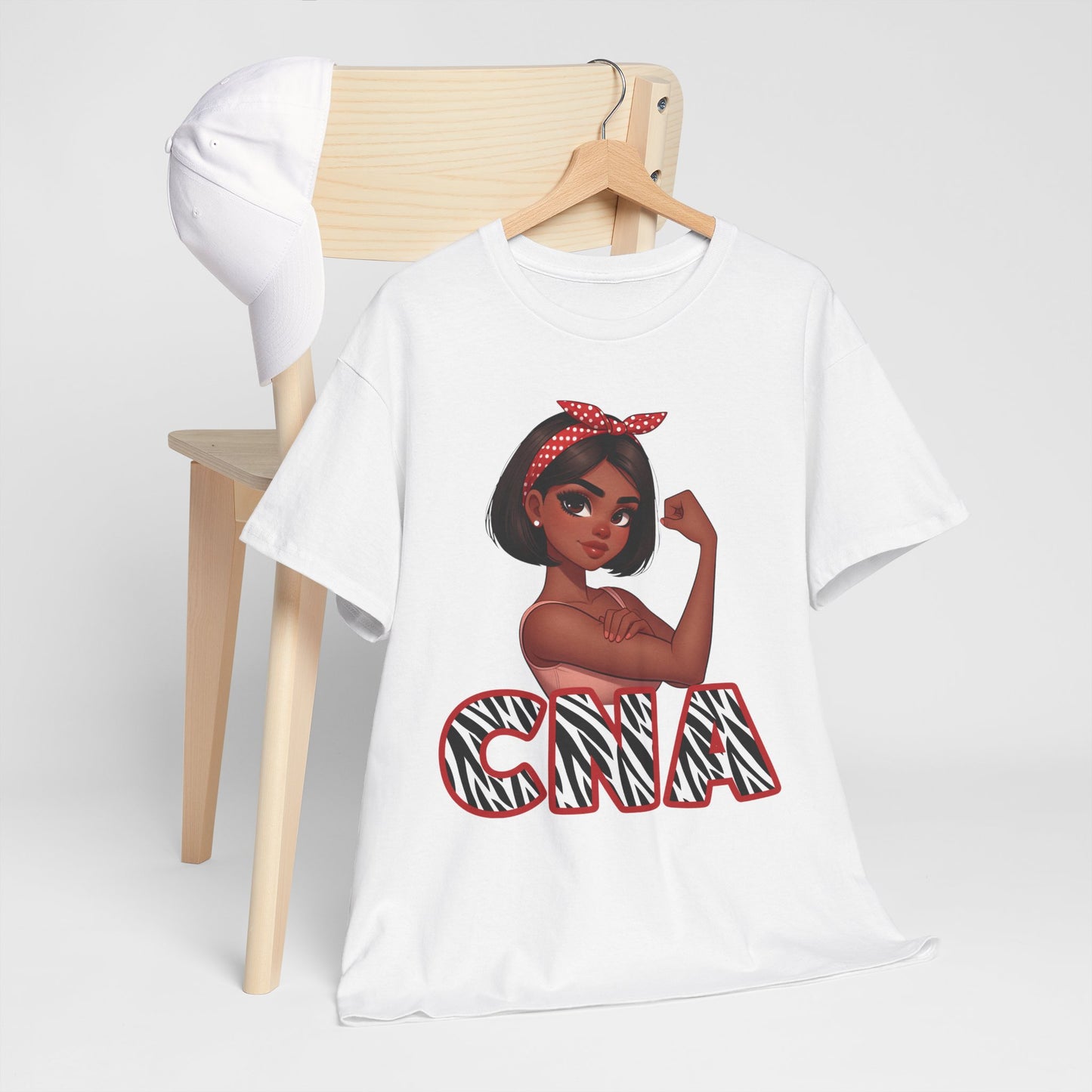 Empowering CNA Unisex Heavy Cotton Tee - Bold Graphic Design for Healthcare Heroes