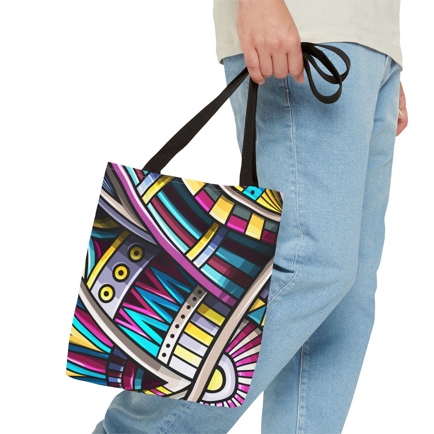 Colorful Graphic Tote Bag - Stylish & Versatile for Everyday Use