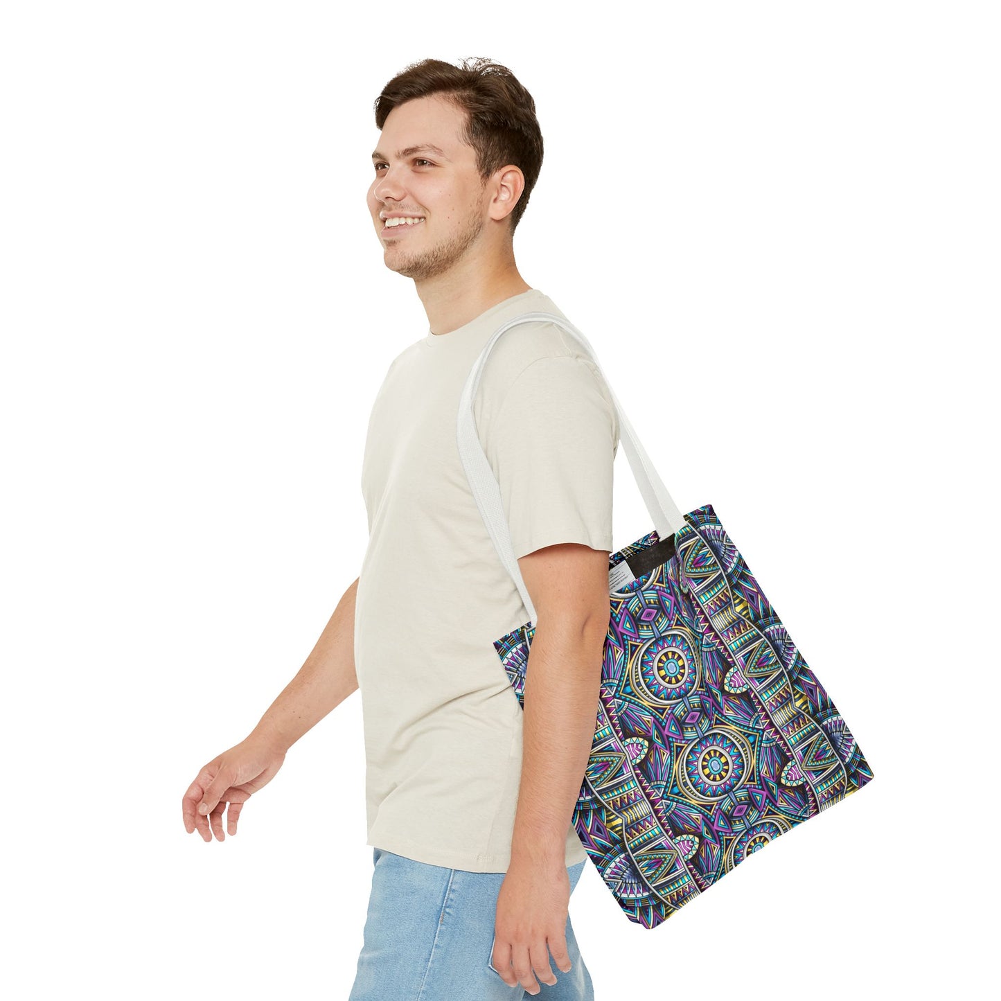 Colorful Bohemian Tote Bag - Mandala Pattern for Everyday Adventures