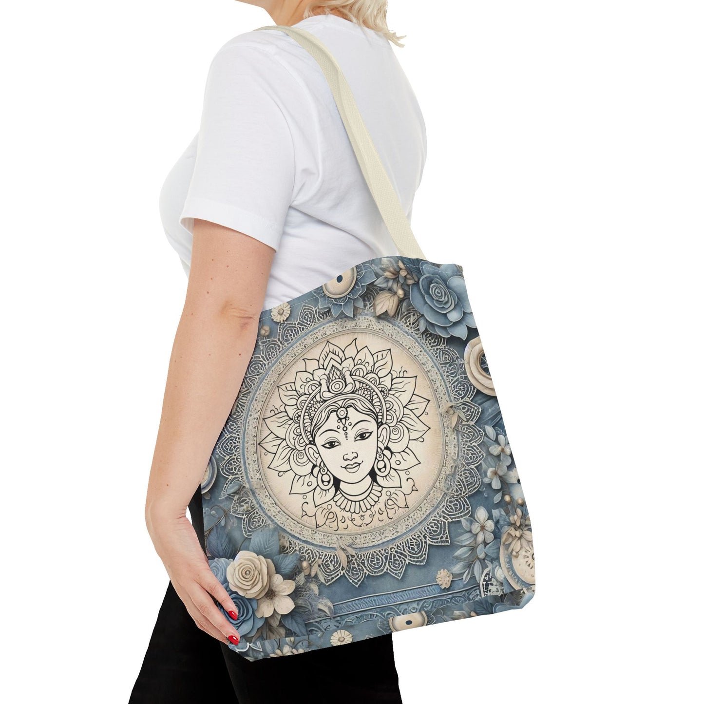 Mandala Goddess Tote Bag - Stylish Bohemian Eco-Friendly Shopping Bag