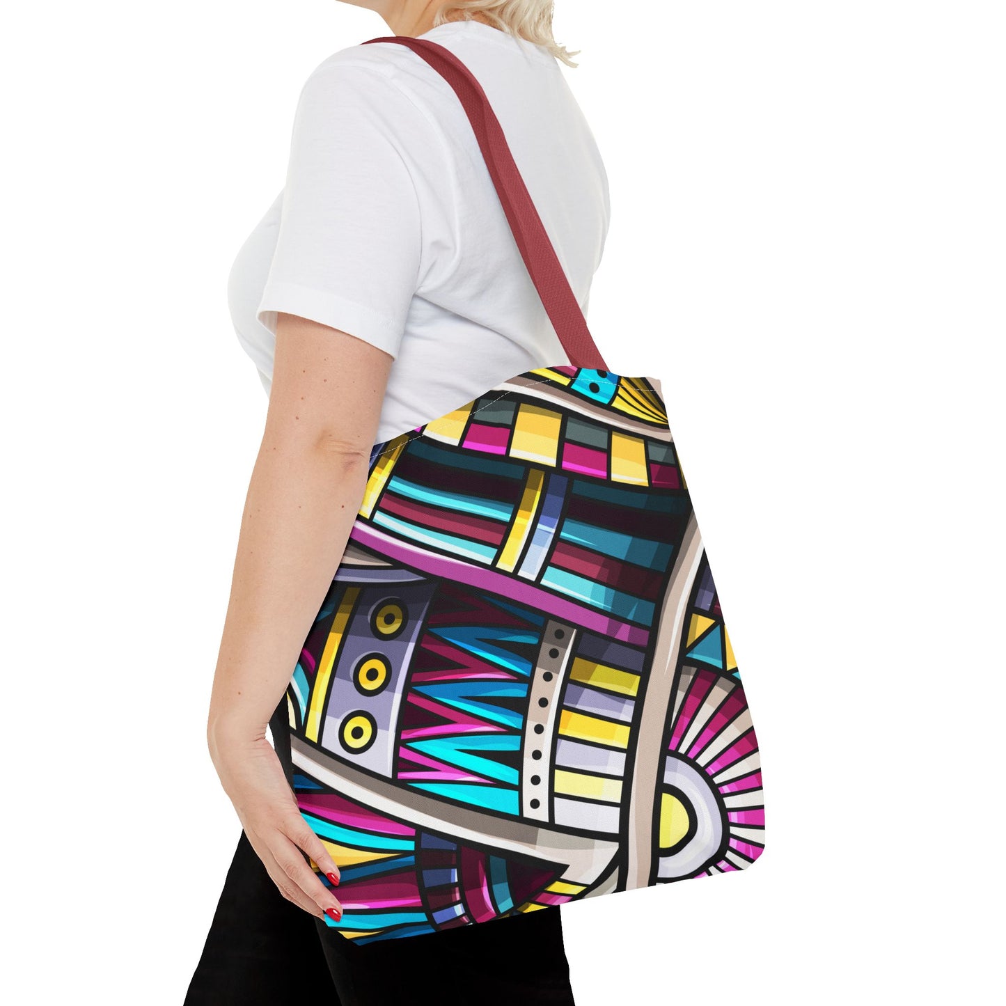 Colorful Graphic Tote Bag - Stylish & Versatile for Everyday Use