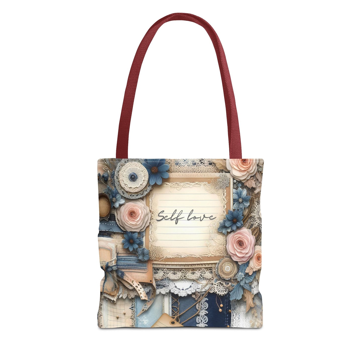 Self Love & Self Care Floral Tote Bag - Stylish & Inspirational Everyday Accessory