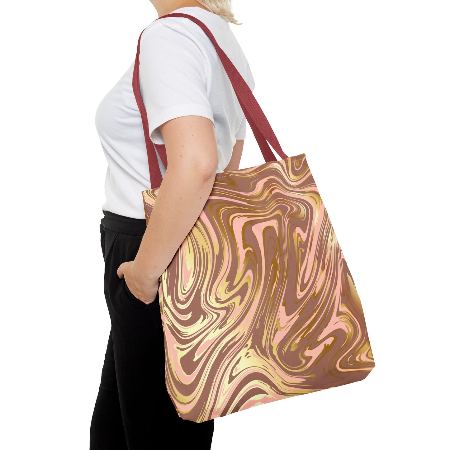 Chic Abstract Marble Tote Bag - Stylish Reusable Shopping Bag for Everyday Use