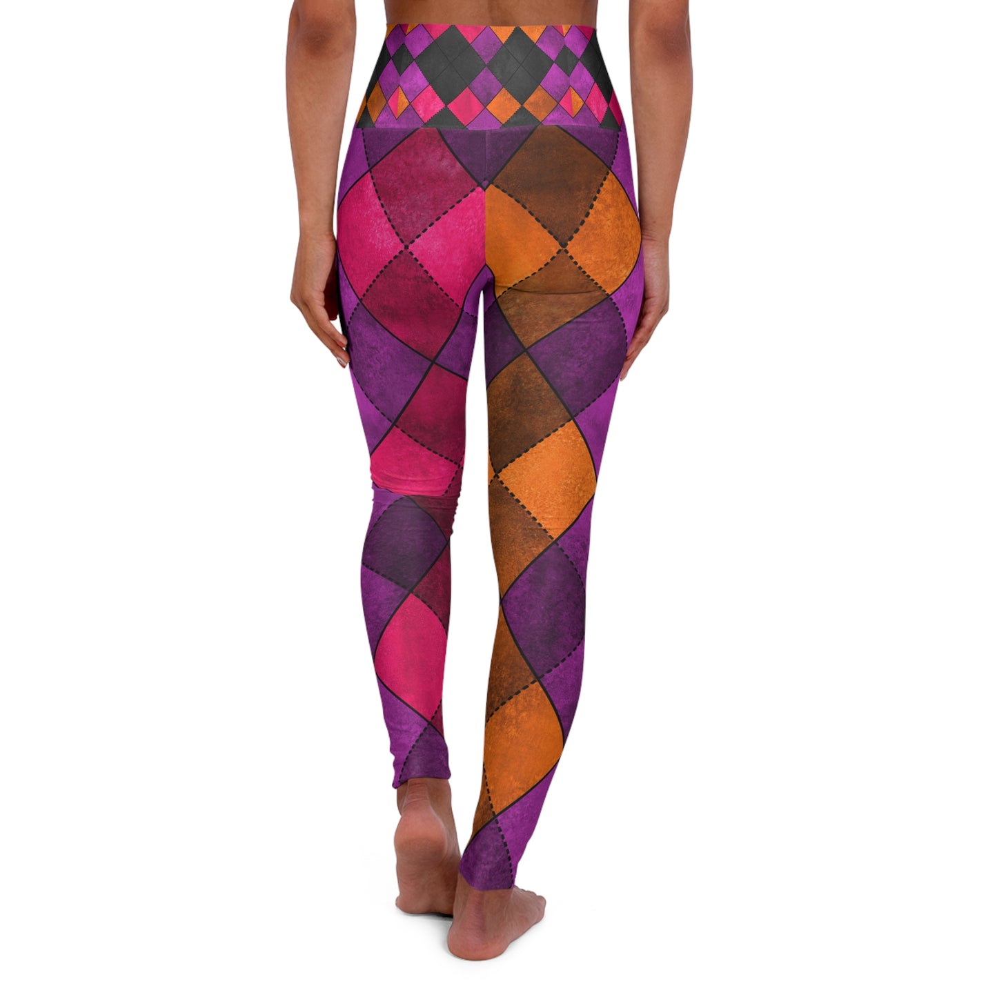 Vibrant High Waisted Yoga Leggings - Stylish Fitness Wear for Active Lifestyles