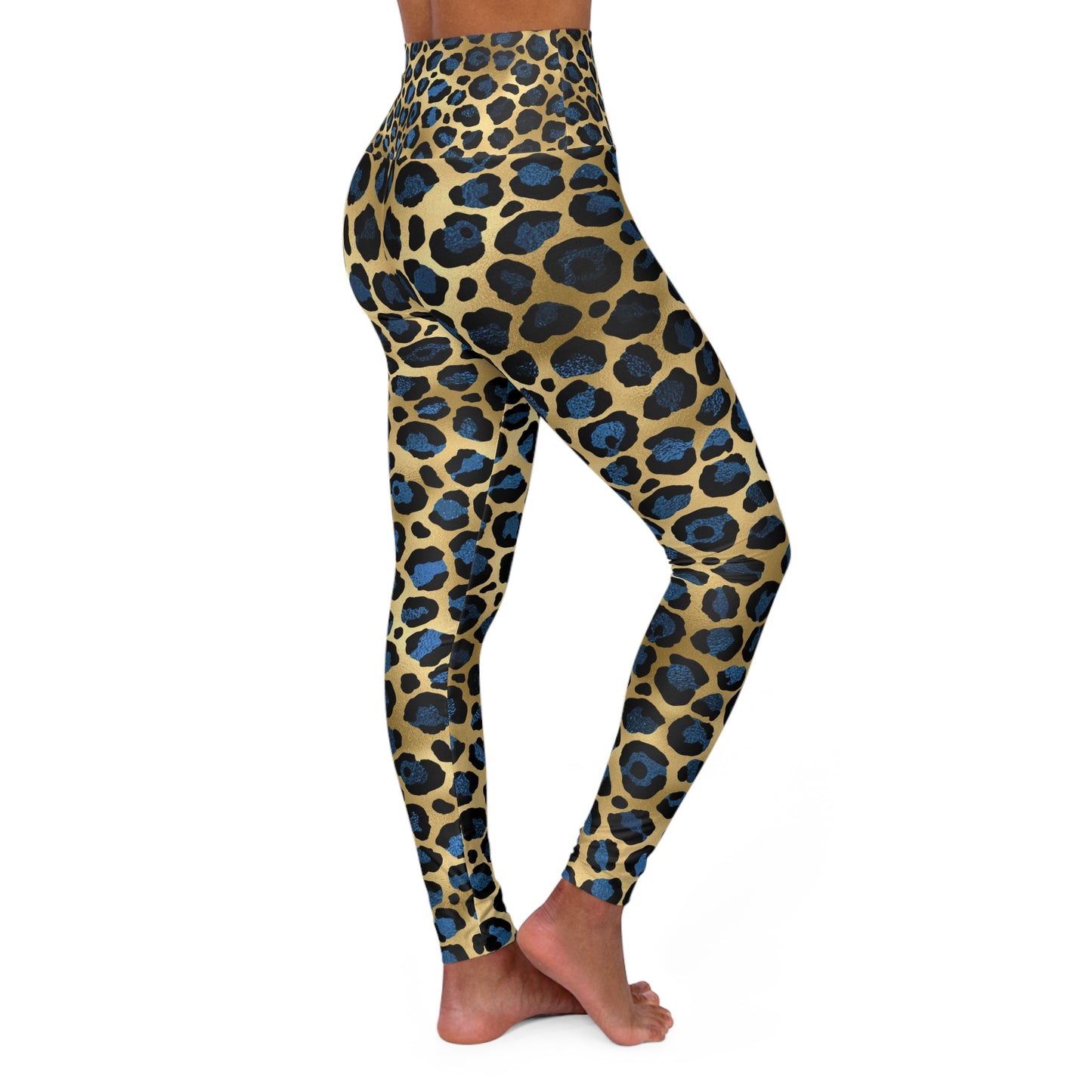 Bold Leopard Print High Waisted Yoga Leggings - Trendy Activewear for Fitness Enthusiasts